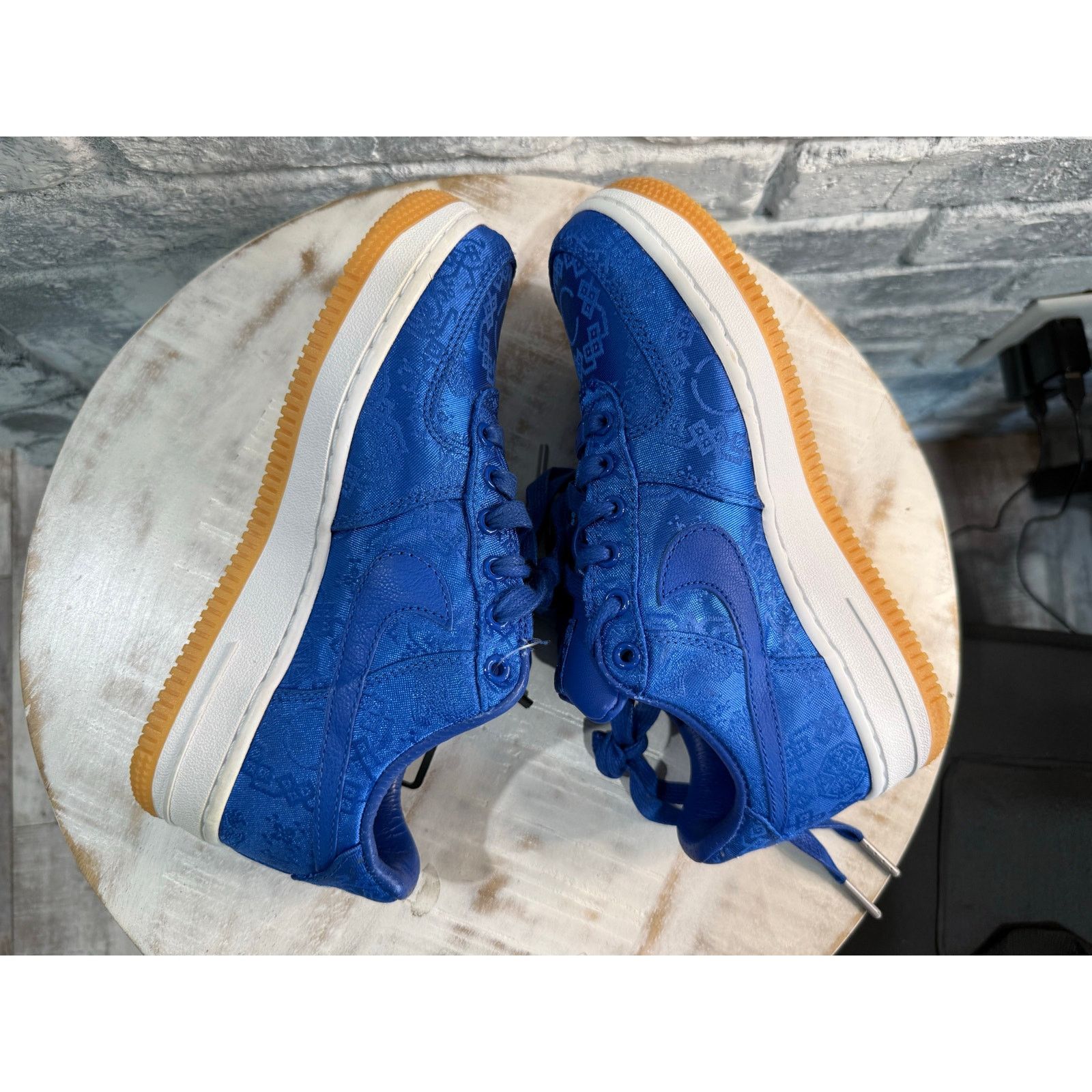 CLOT × Nike Nike Air Force 1 Low Clot Blue Silk Size 4 Size US 5 / EU 37 - 6 Thumbnail
