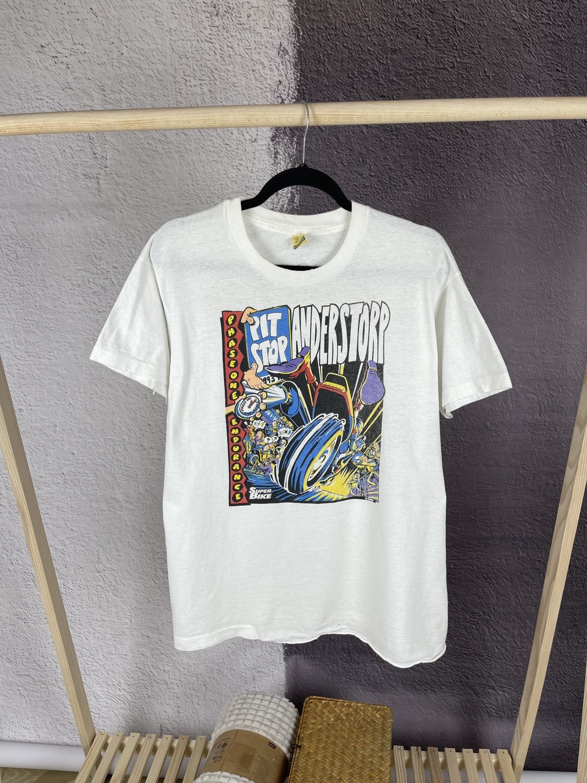 Vintage Super Bike vintage 90s Phase one endurance pit stop tee Size US XL / EU 56 / 4 - 1 Thumbnail