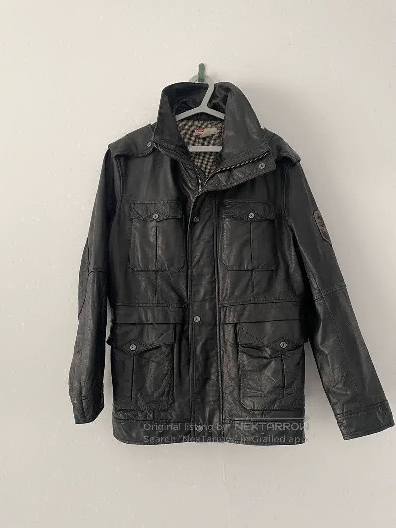 Diesel Diesel Hunting Stand Collar Leather Jacket Size US XXL / EU 58 / 5 - 2 Thumbnail
