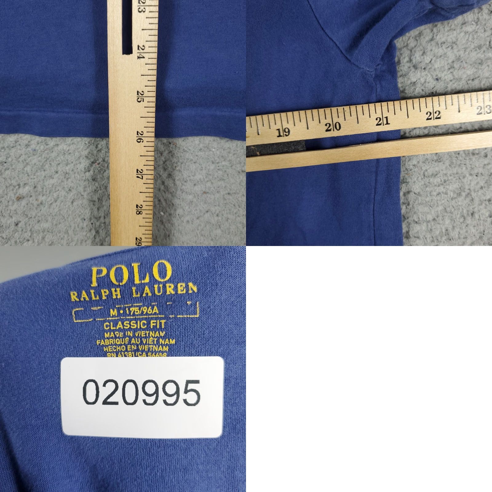 Polo Ralph Lauren Polo Ralph Lauren T Shirt Mens Medium Blue Solid Logo Cotton Regular Crew Neck Short Sleeve Mens Size US M / EU 48-50 / 2 - 8 Thumbnail