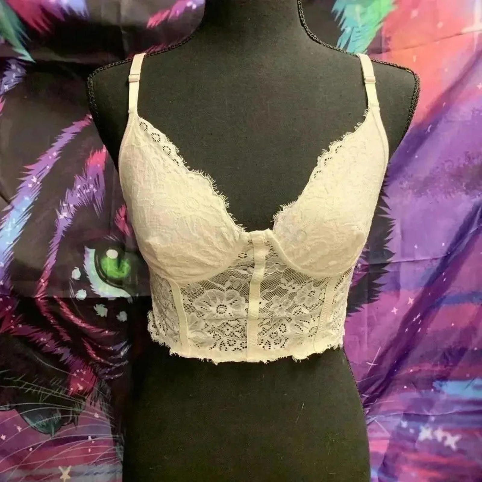 Designer Lace Crop Bralette - Elegant & Stylish Size ONE SIZE - 1 Thumbnail