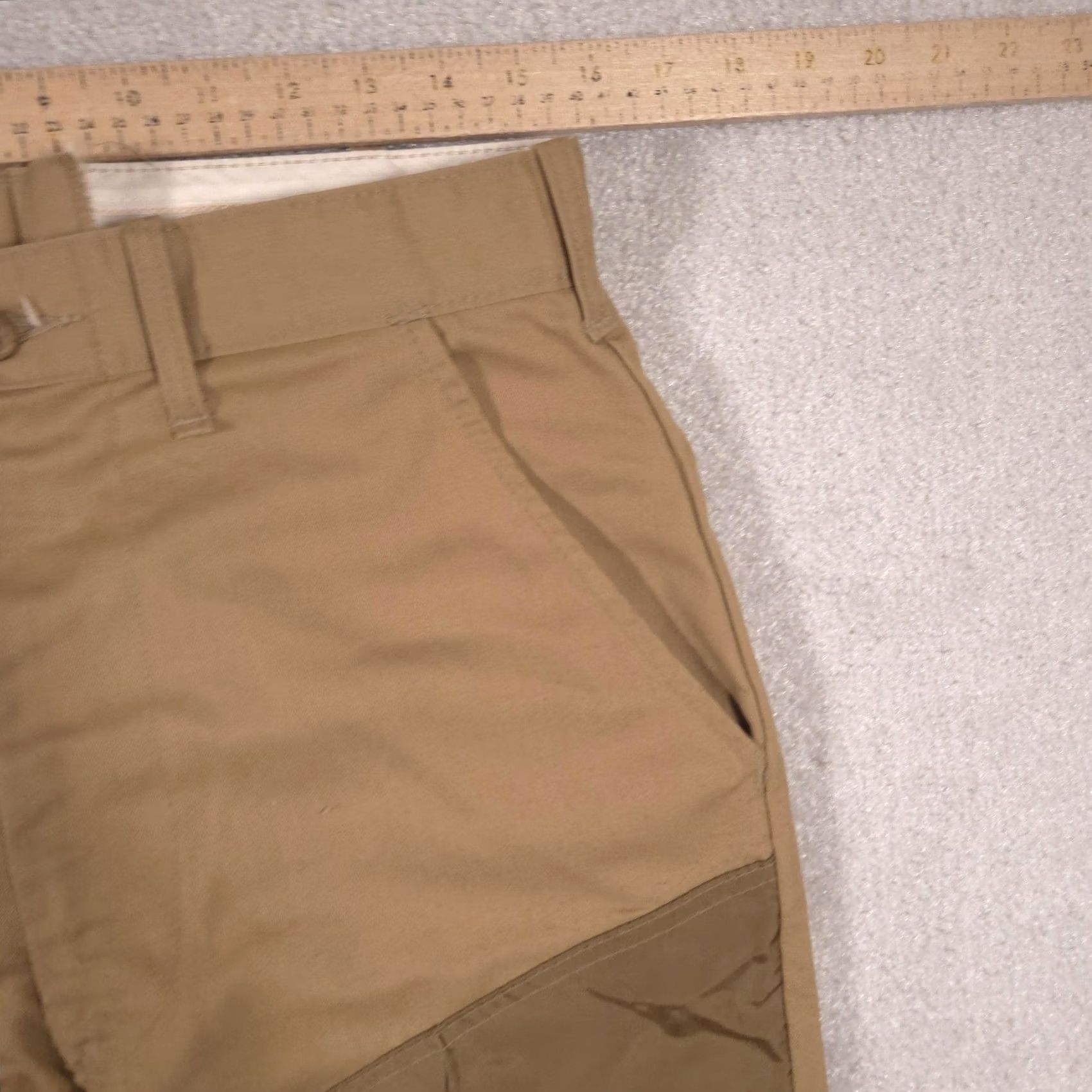 Vintage Bob Allen Pants Mens 32x30 Beige Canvas Workwear Upland Field Ankle Zip Pockets Regular Front Flat Front Zip Mens Beige Canvas Trousers Size US 32 / EU 48 - 7 Thumbnail