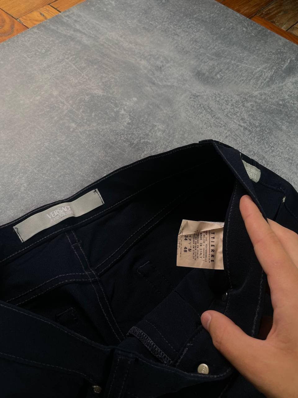 Versace Jeans Couture Vintage Versace Jeans Couture straight navy blue pants Size US 34 / EU 50 - 7 Thumbnail