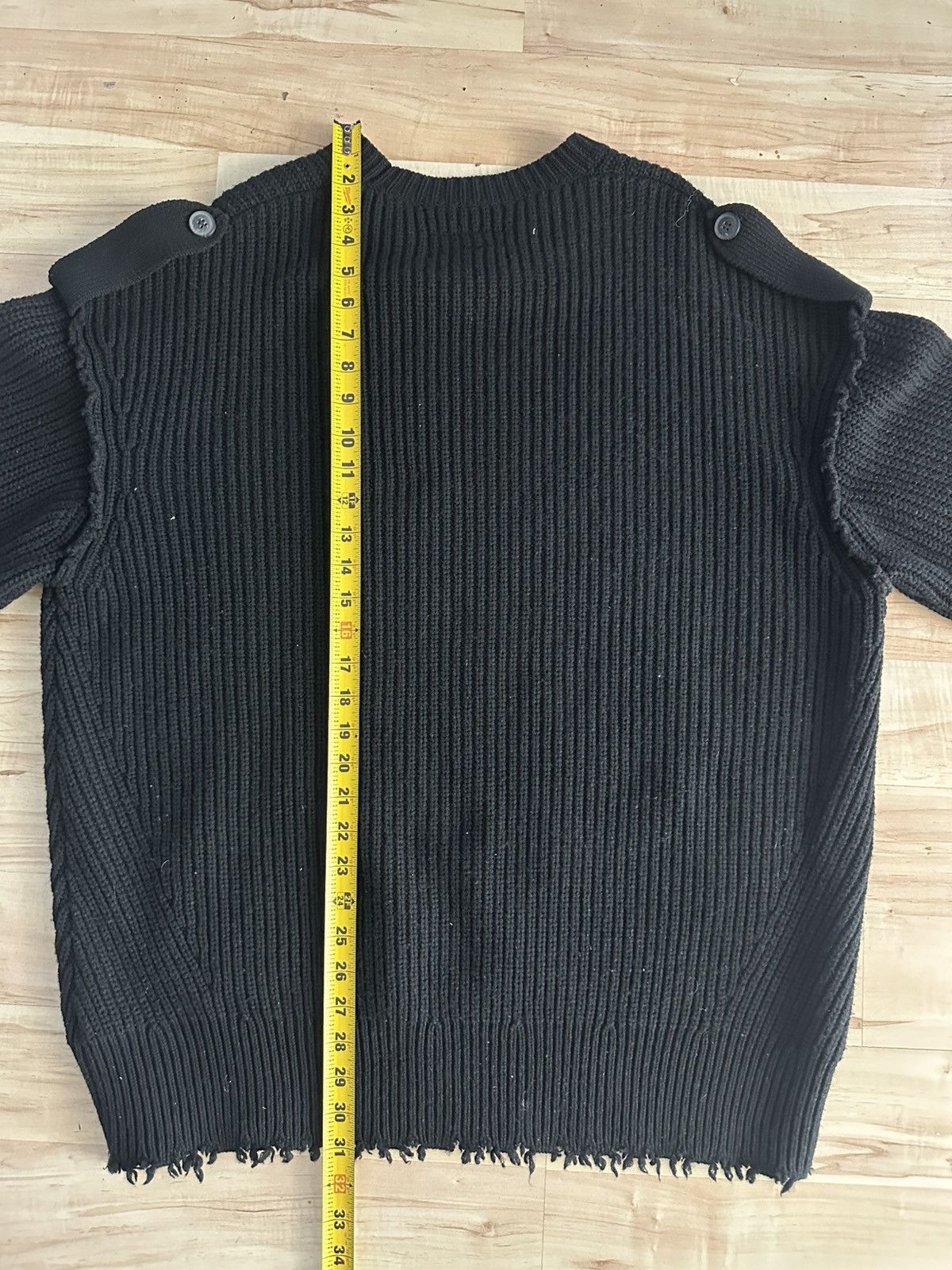 Allsaints Allsaints Black Biker Sweater Size US XL / EU 56 / 4 - 4 Thumbnail