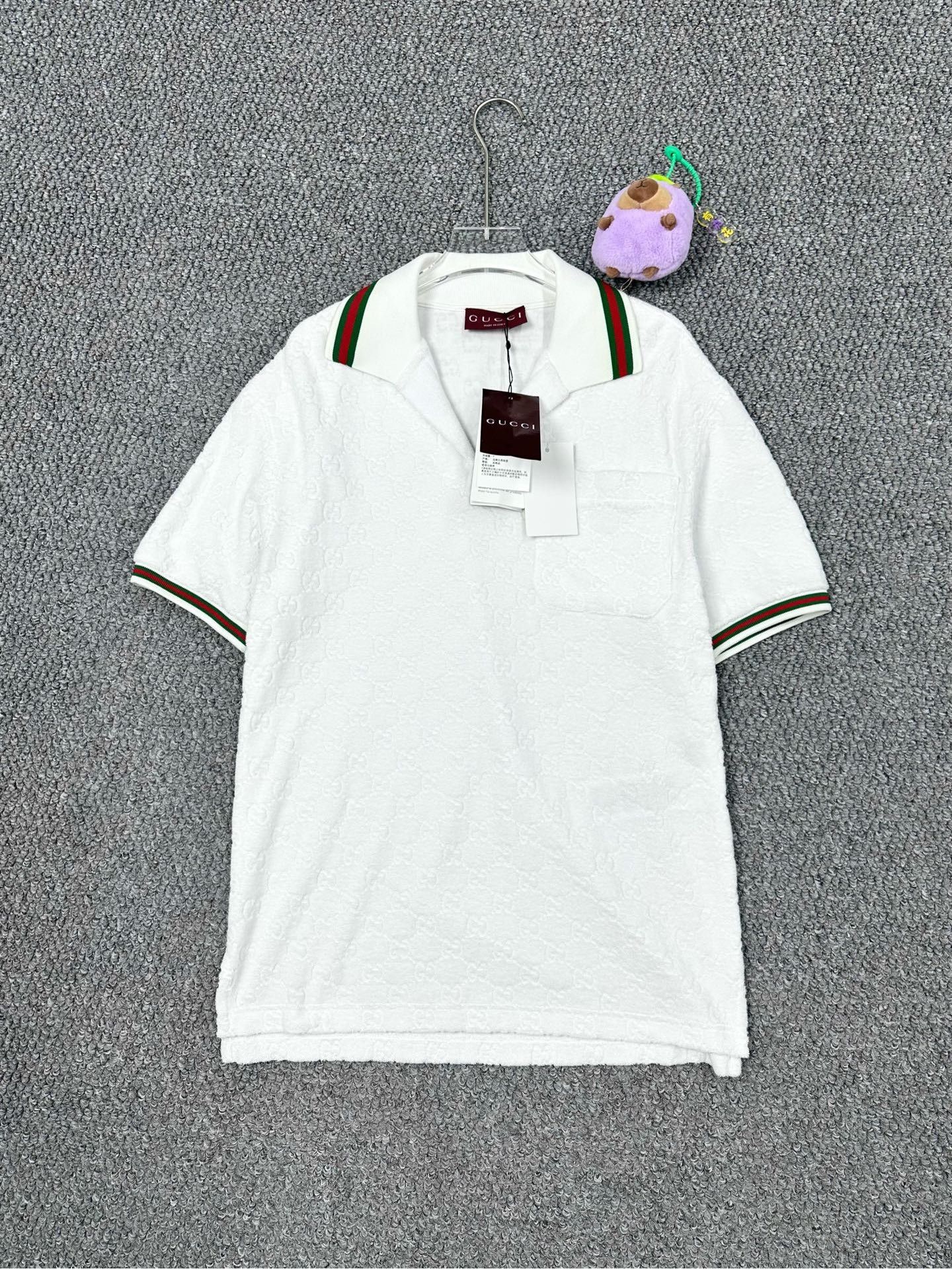 Gucci Gucci White Logo Short-Sleeve Polo Shirt Size US XS / EU 42 / 0 - 1 Thumbnail