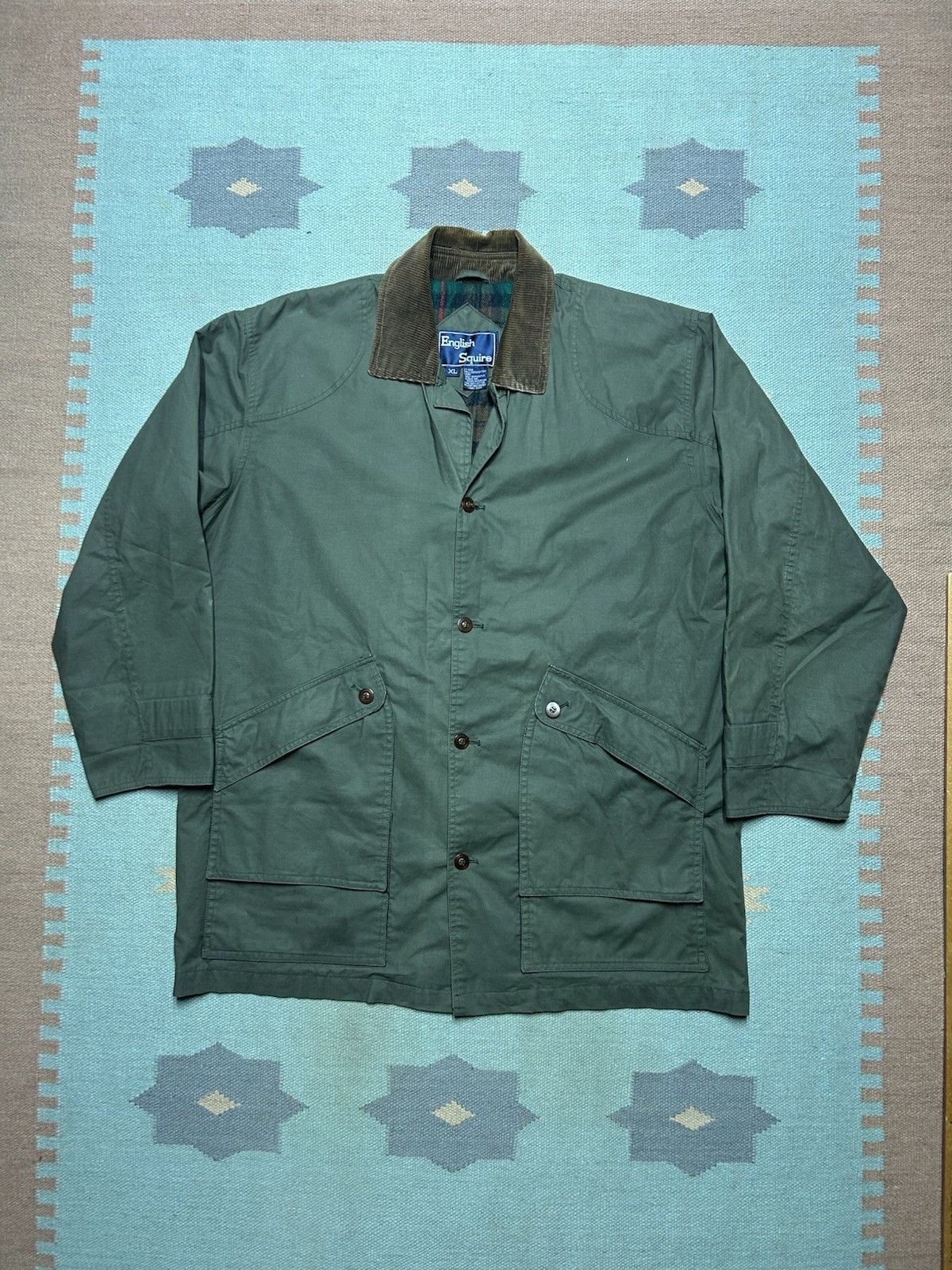 Vintage Vtg English Squire barn coat chore jacket lined cotton XL Size US XL / EU 56 / 4 - 1 Thumbnail