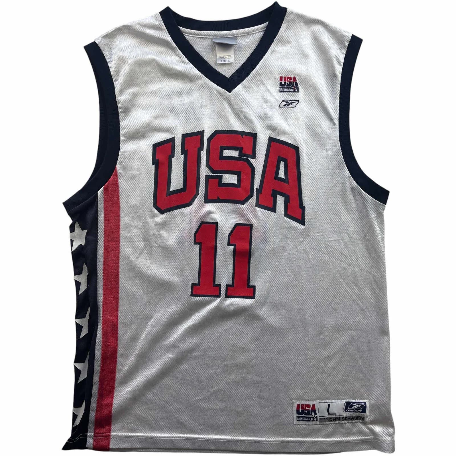 Team USA 2002 Karl Malone Reebok NBA jersey size L