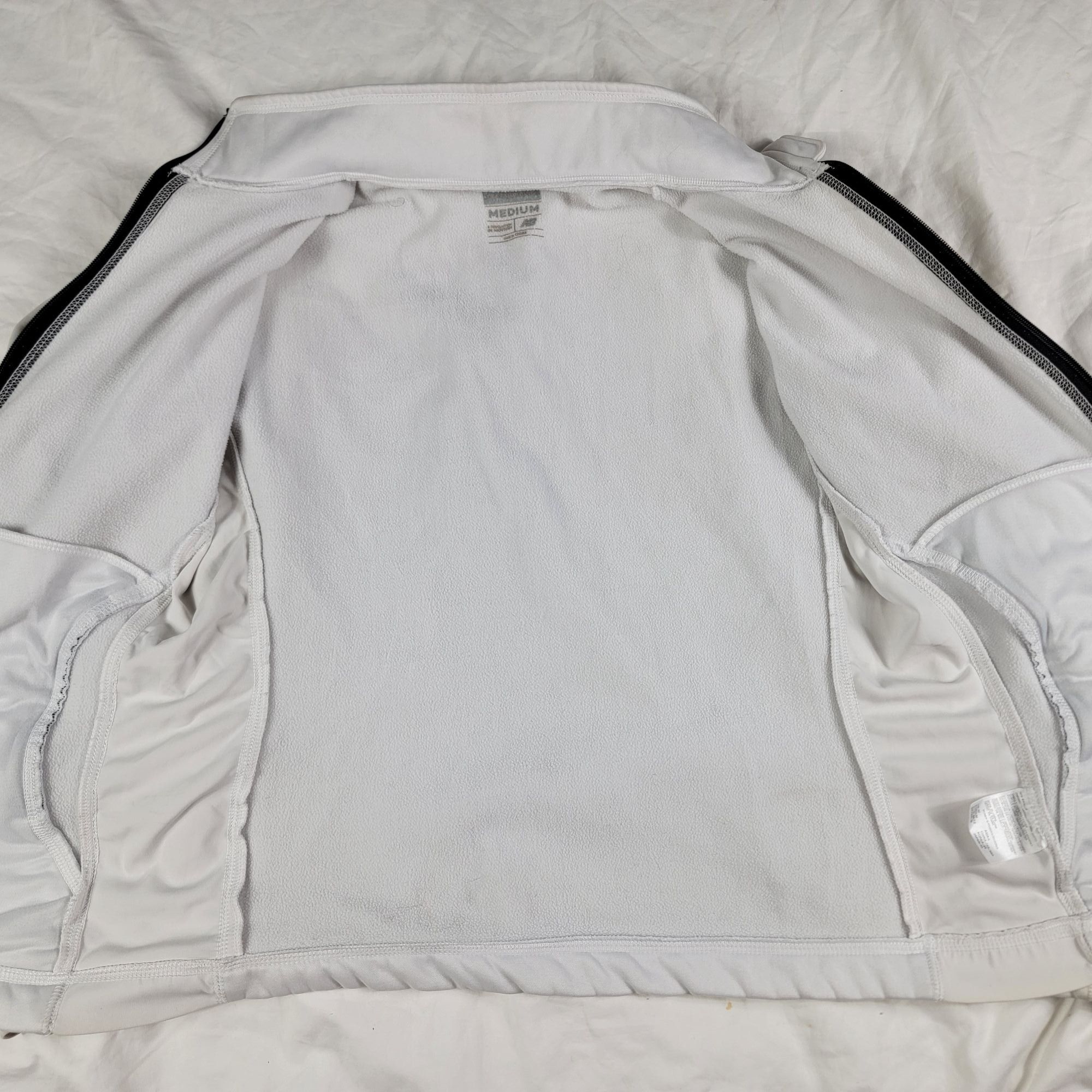 New Balance New Balance Adults Medium White Full Zip Sweater Lightweight Size M / US 6-8 / IT 42-44 - 3 Thumbnail