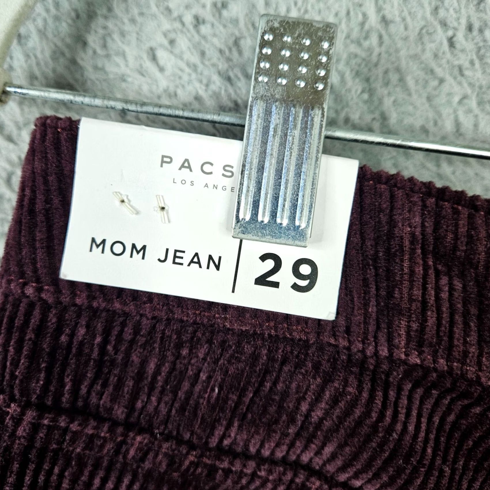 Pacsun PACSUN Mom Boysenberry Corduroy 100% Cotton Pant Size 29 Size 29" - 2 Thumbnail