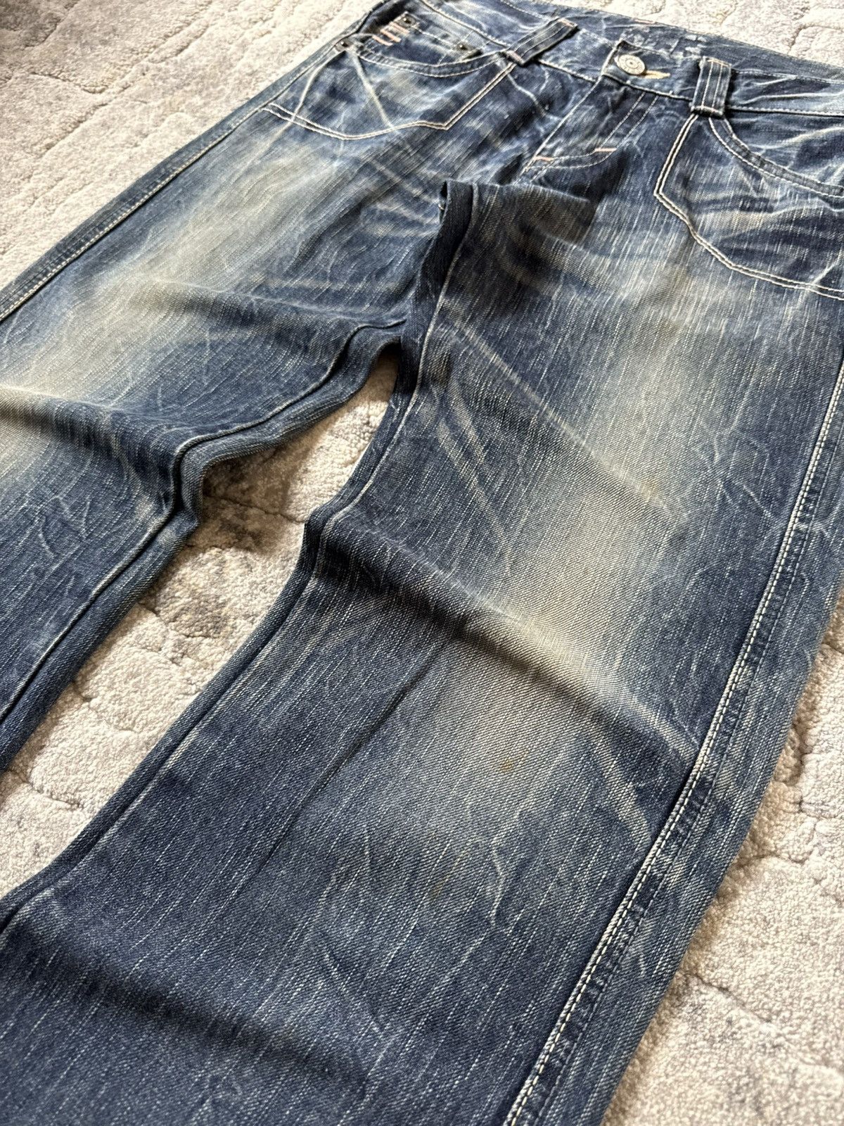 Edwin Edwin 503 Blue Trip Medium Wash Flared Jeans Size US 29 - 5 Thumbnail