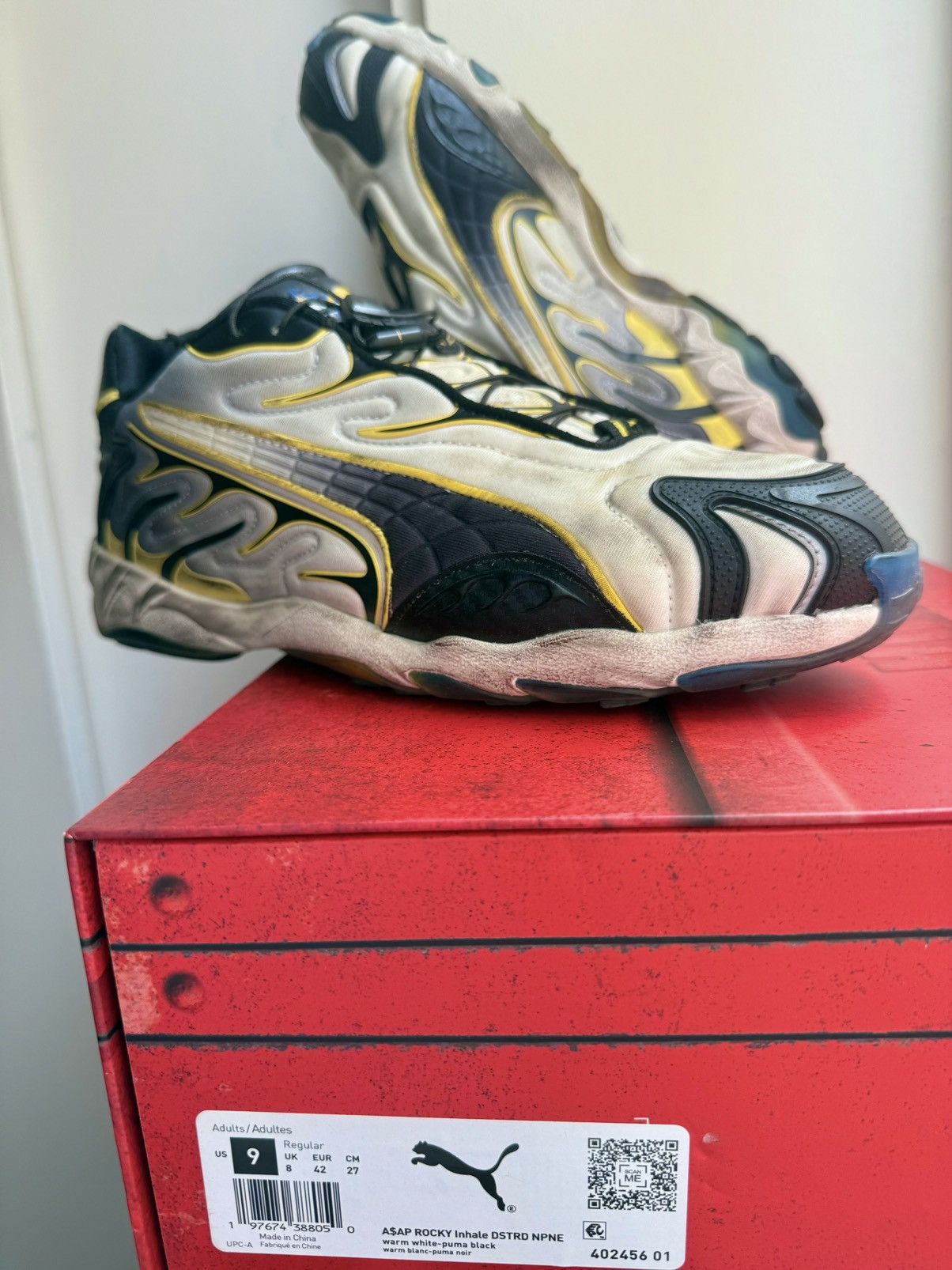 A$AP Rocky × Puma A$AP Rocky Puma Inhale Distressed Pack Pelé Yellow 402456-01 Size US 9 / EU 42 - 4 Thumbnail