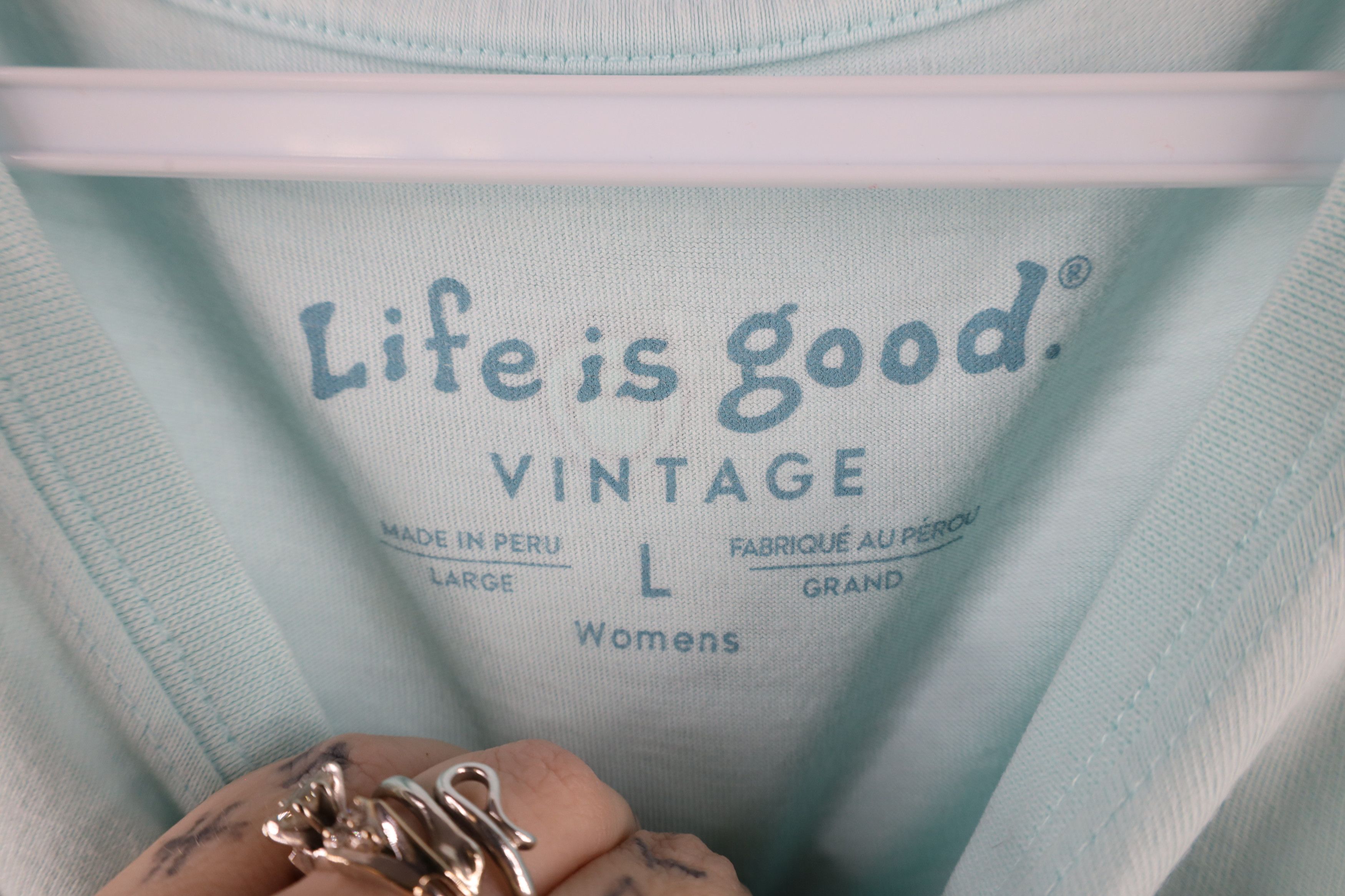 Life is Good × Vintage Life Is Good Vintage Heart Short Sleeve T-Shirt Cotton Size L / US 10 / IT 46 - 10 Thumbnail