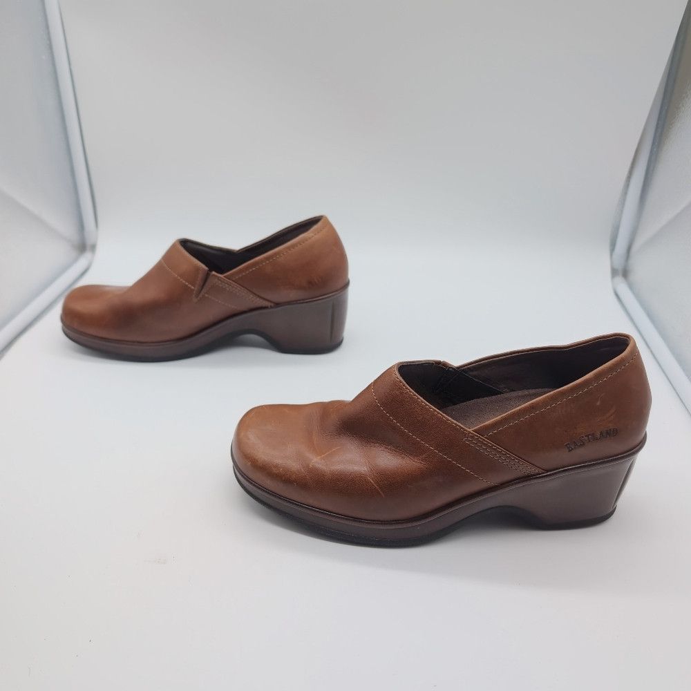 Eastland Eastland Constance Brown Leather Clogs sz 9 Size US 9 / IT 39 - 4 Thumbnail