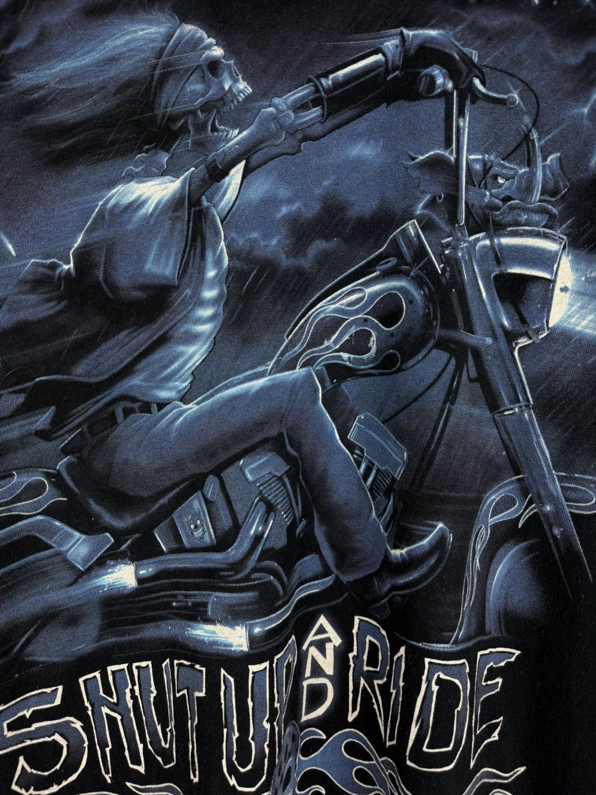 Liquid Blue FTW Shut Up And Ride Liquid Blue Graphic Print T Shirt Tee Size US L / EU 52-54 / 3 - 8 Thumbnail
