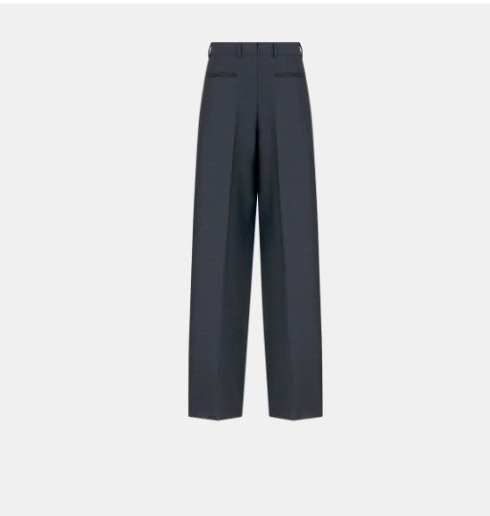 Dior o1w1db10125 Wool Mohair Twill Pant in Blue Size US 32 / EU 48 - 2 Thumbnail