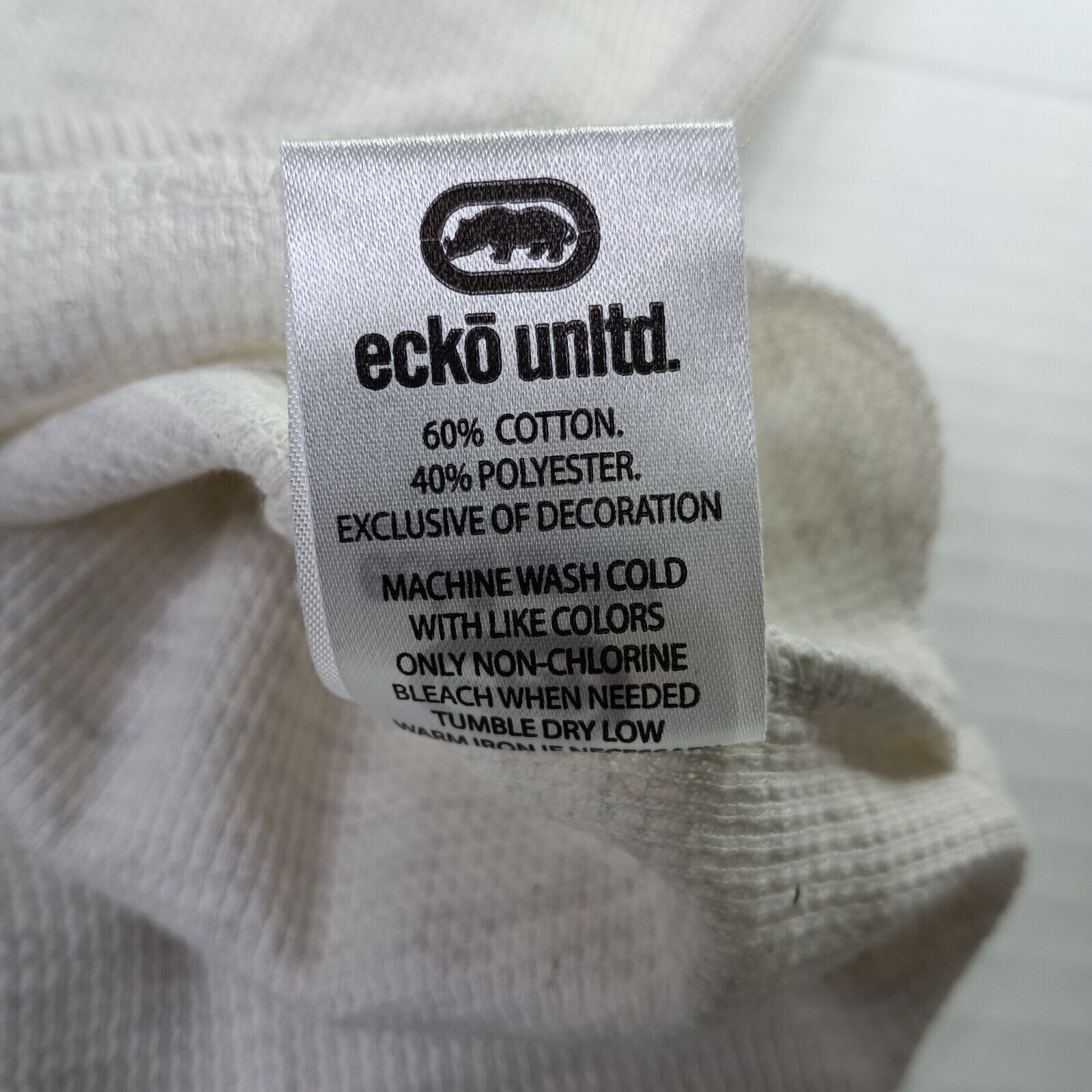 Ecko Unltd. Ecko Unltd Thermal Waffle Knit Shirt Men's M Oatmeal Heather Size US M / EU 48-50 / 2 - 7 Thumbnail