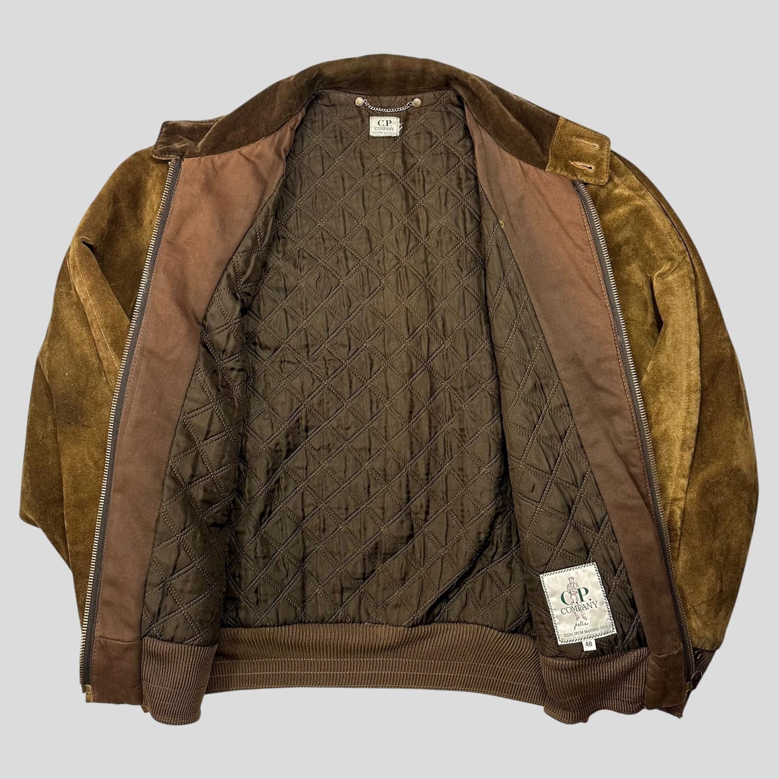 C.P. Company CP Company 1989 Ideas Suede Leather Quilt Flight Jacket L/XL Size US L / EU 52-54 / 3 - 2 Thumbnail