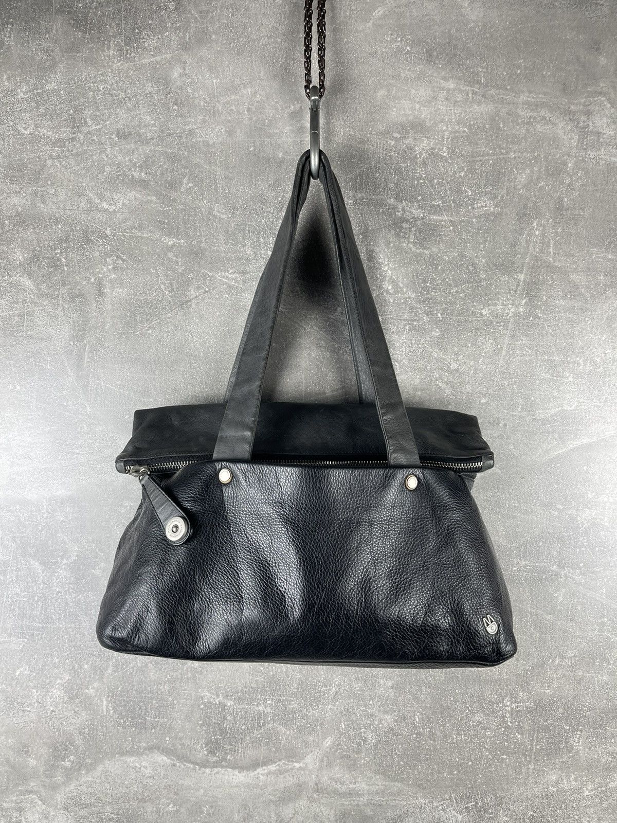 Mandarina Duck Mandarina Duck Leather Tote Shoulder Bag 2000s Black Size ONE SIZE - 8 Thumbnail
