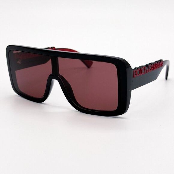 Dolce & Gabbana NEW DOLCE&GABBANA SUNGLASSES DG6204 501/75 BLACK RED WOMEN E Size ONE SIZE - 1 Thumbnail