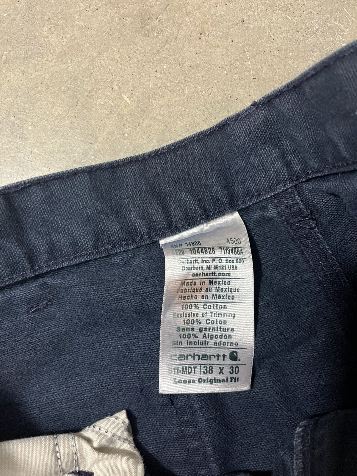 Carhartt Carhartt B11 MDT Work Pants Faded Painted Navy Blue Size US 37 - 7 Thumbnail