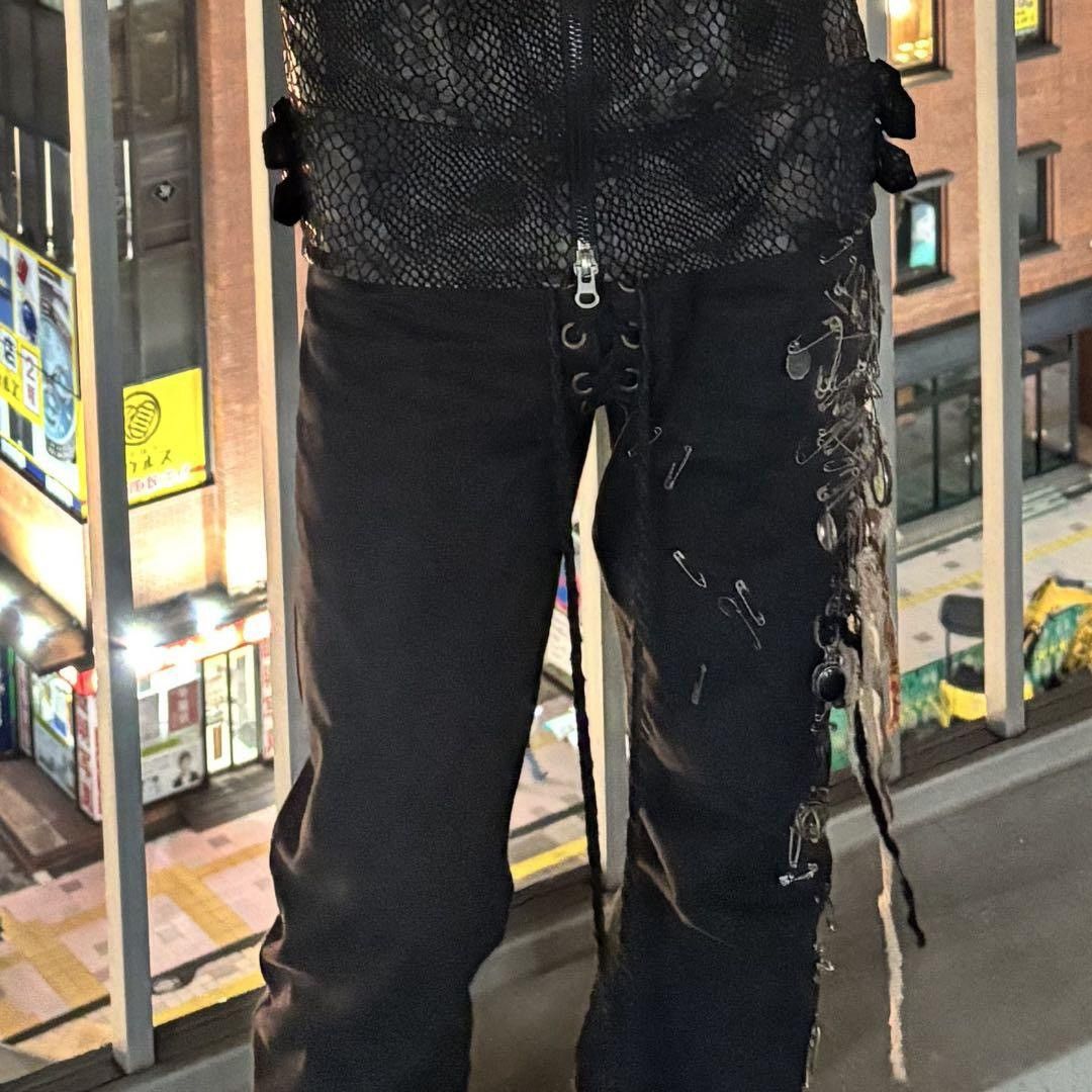 If Six Was Nine “Keith BCM” pin lace up flared denim