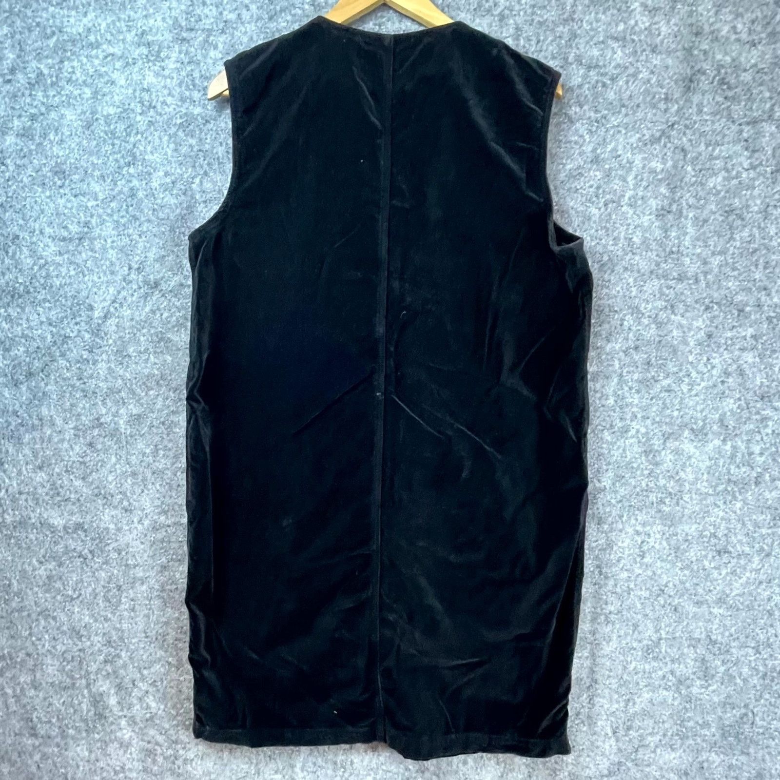 AMI A.M.I. Velvet Dress Large Black Y2K 90s Grunge Dark Academia Size L / US 10 / IT 46 - 2 Thumbnail