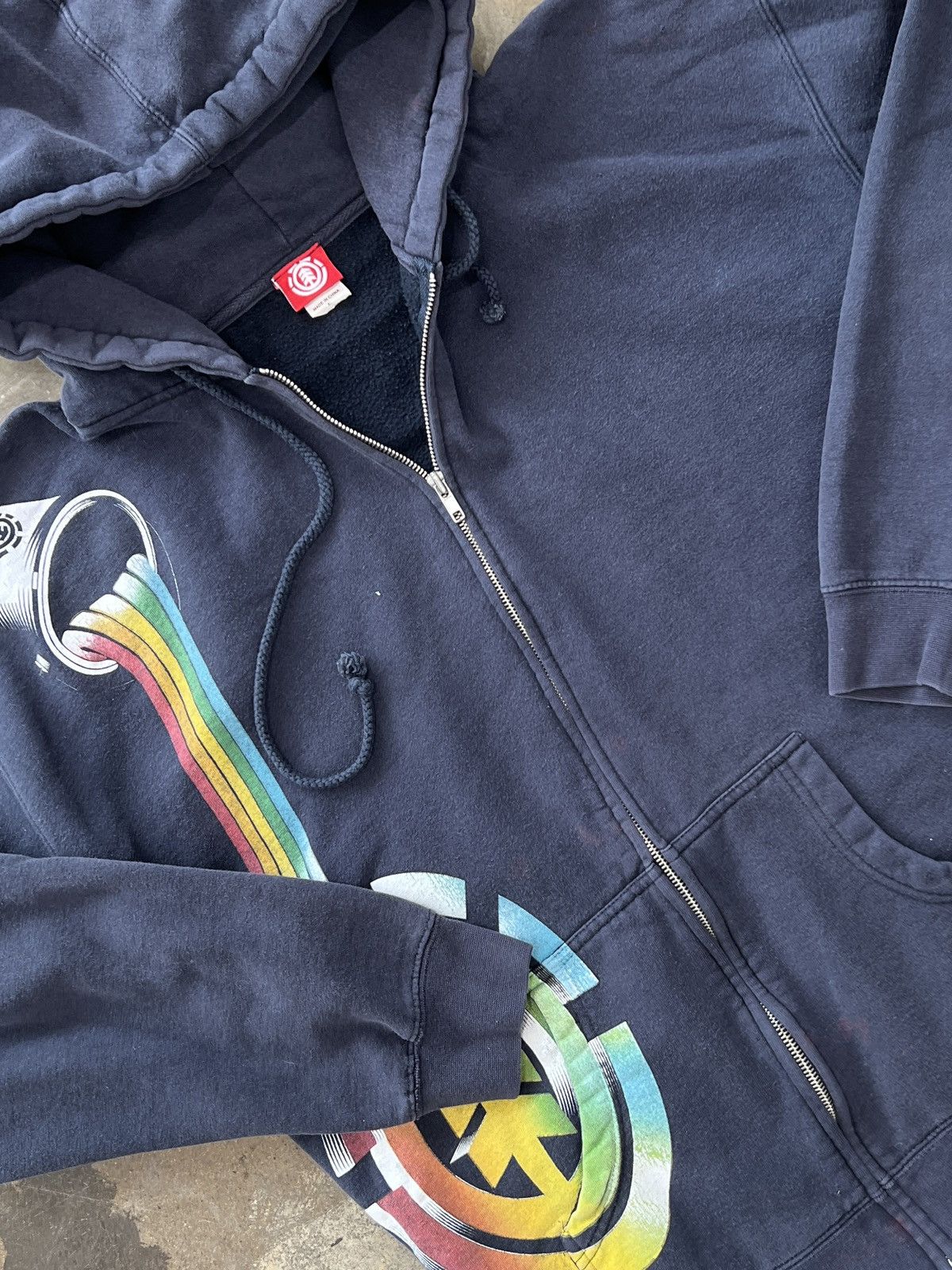 Element × Vintage Vintage Y2K 2000s Element Skatboard Paint Full Zip Hoodie XL Size US XL / EU 56 / 4 - 1 Thumbnail