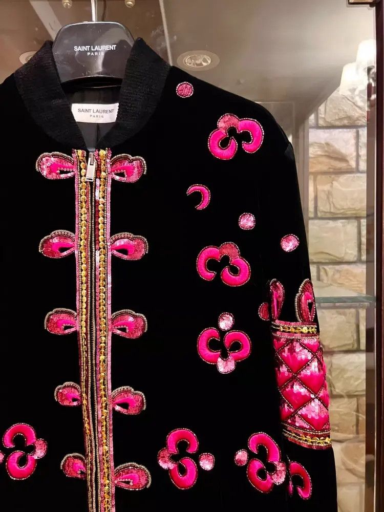 Saint Laurent Paris Sz 48 Saint Laurent Paris 18AW Velvet Patches Jacket Size US M / EU 48-50 / 2 - 2 Thumbnail