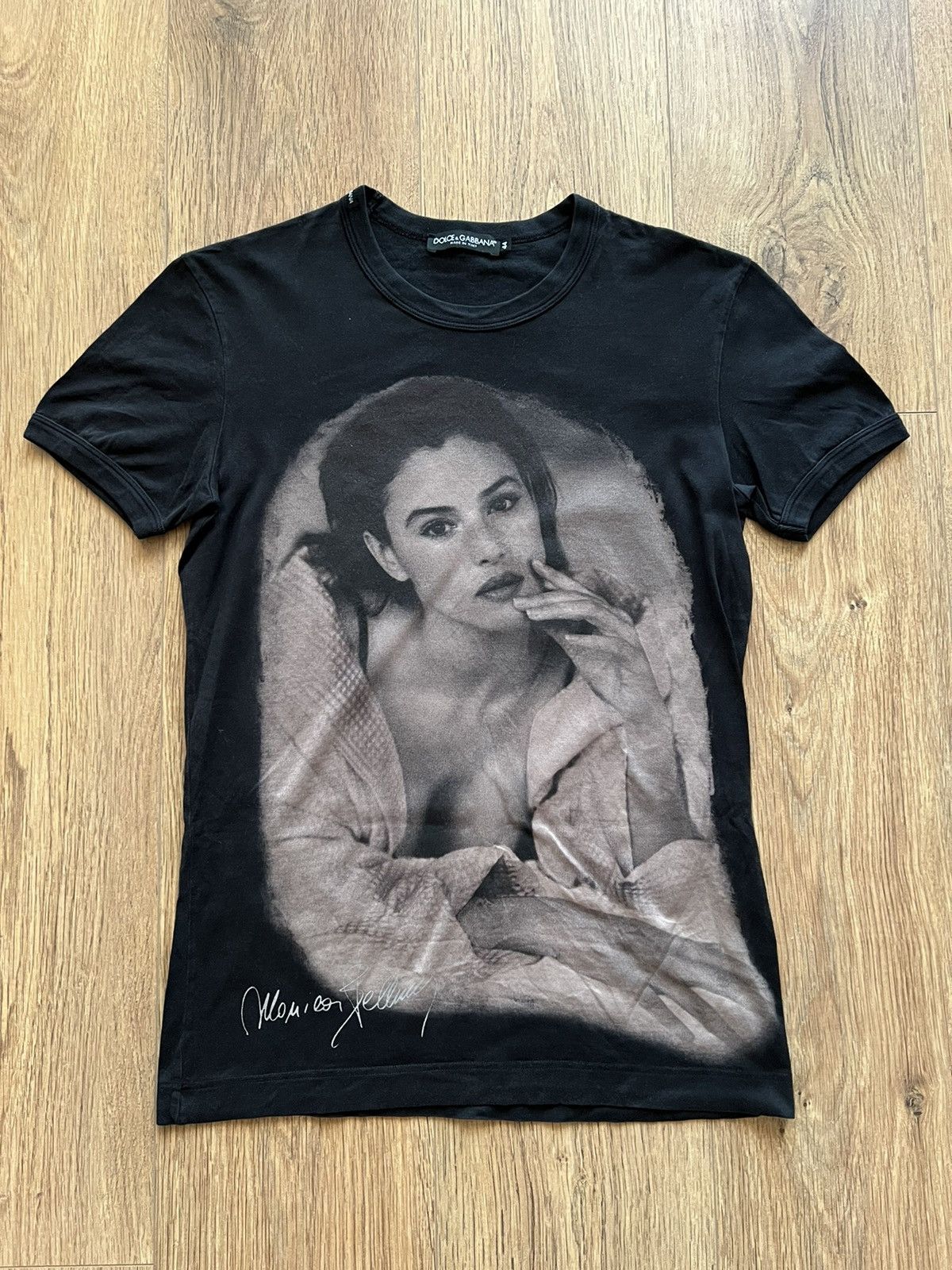 image of Dolce Gabbana Dolce&gabbana Monica Belucci Vintage Tshirt in Black, Women's (Size Medium)
