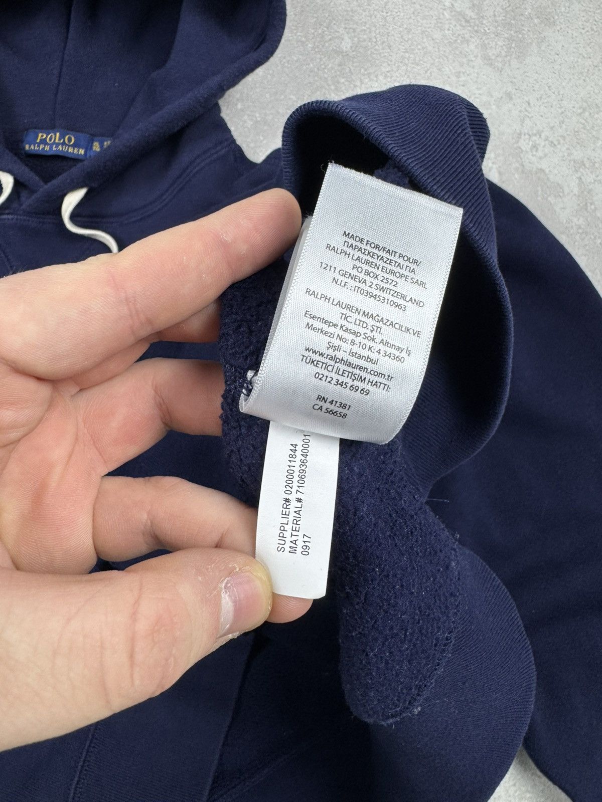 Polo Ralph Lauren Polo Ralph Lauren Hoodie Navy Blue Pullover Fleece Lined Size US XL / EU 56 / 4 - 9 Thumbnail