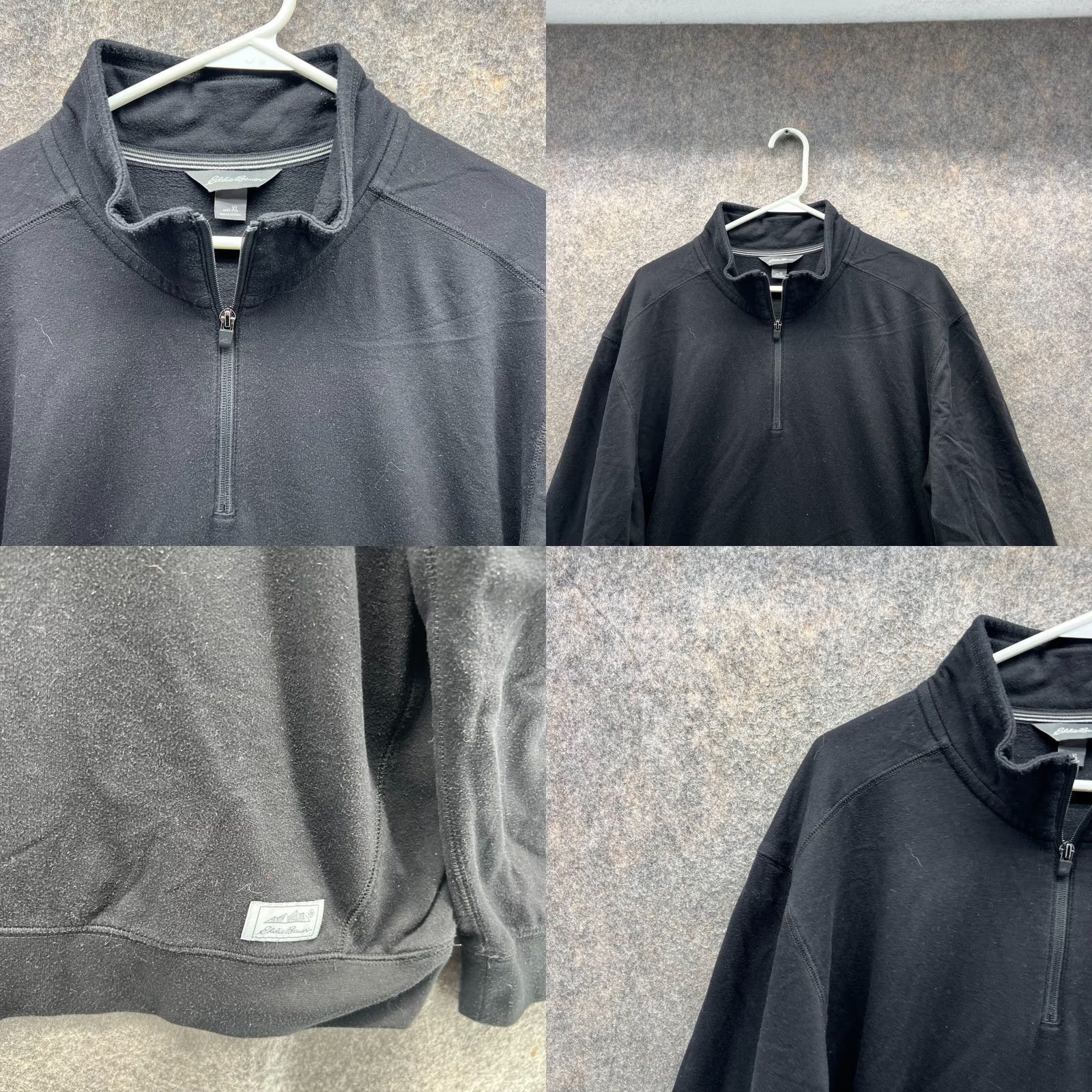 Eddie Bauer VINTAGE Eddie Bauer Sweater Men XL Black Pullover Half Zip 1/2 Zip 1/4 Zip Fleece Logo Pullover Dress Casual Workwear Bagals Size US XL / EU 56 / 4 - 8 Thumbnail