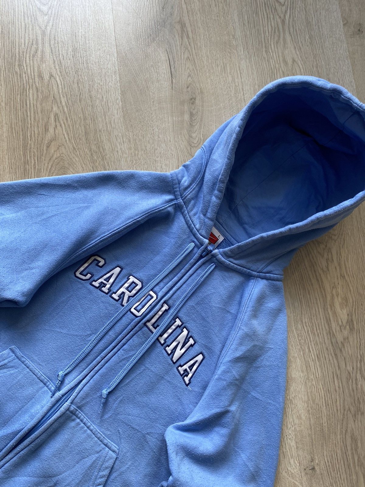 Japanese Brand × Nike × Vintage Nike Vintage Zip Hoodie Carolina Big Logo Japanese Hype Rare Size US S / EU 44-46 / 1 - 5 Thumbnail