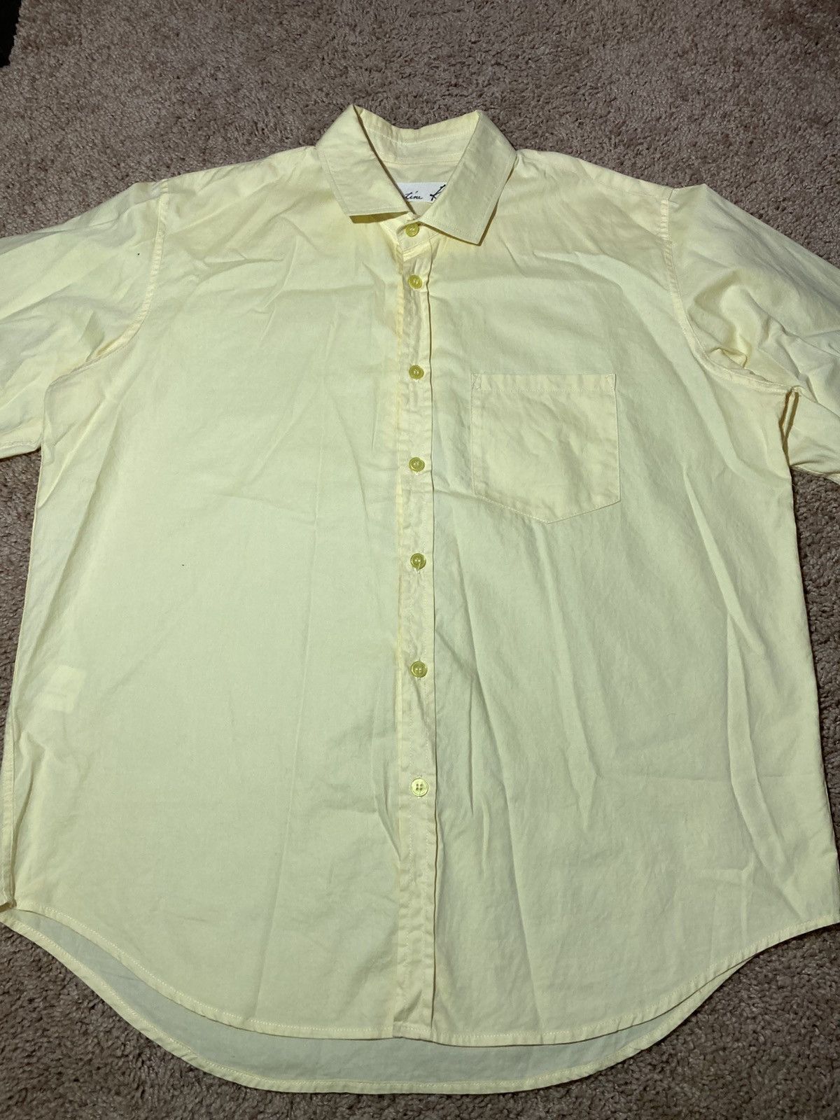 Martine Rose AW17 Martine Rose Yellow Button Up Shirt Classic Logo M 2017 Size US M / EU 48-50 / 2 - 2 Thumbnail