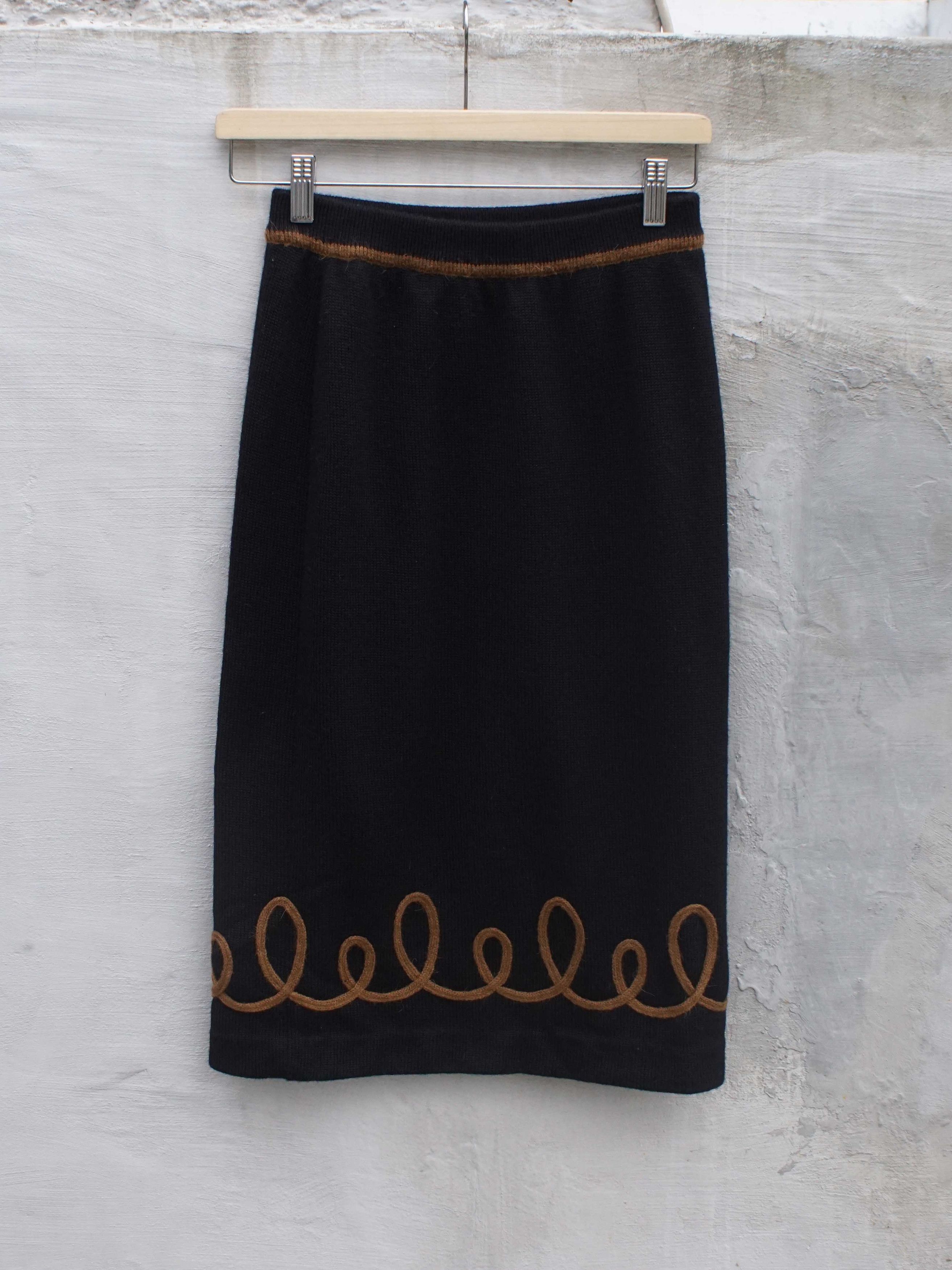 Balenciaga *NoTariff 90s Balenciaga Knit Skirt Size 28" / US 6 / IT 42 - 2 Thumbnail