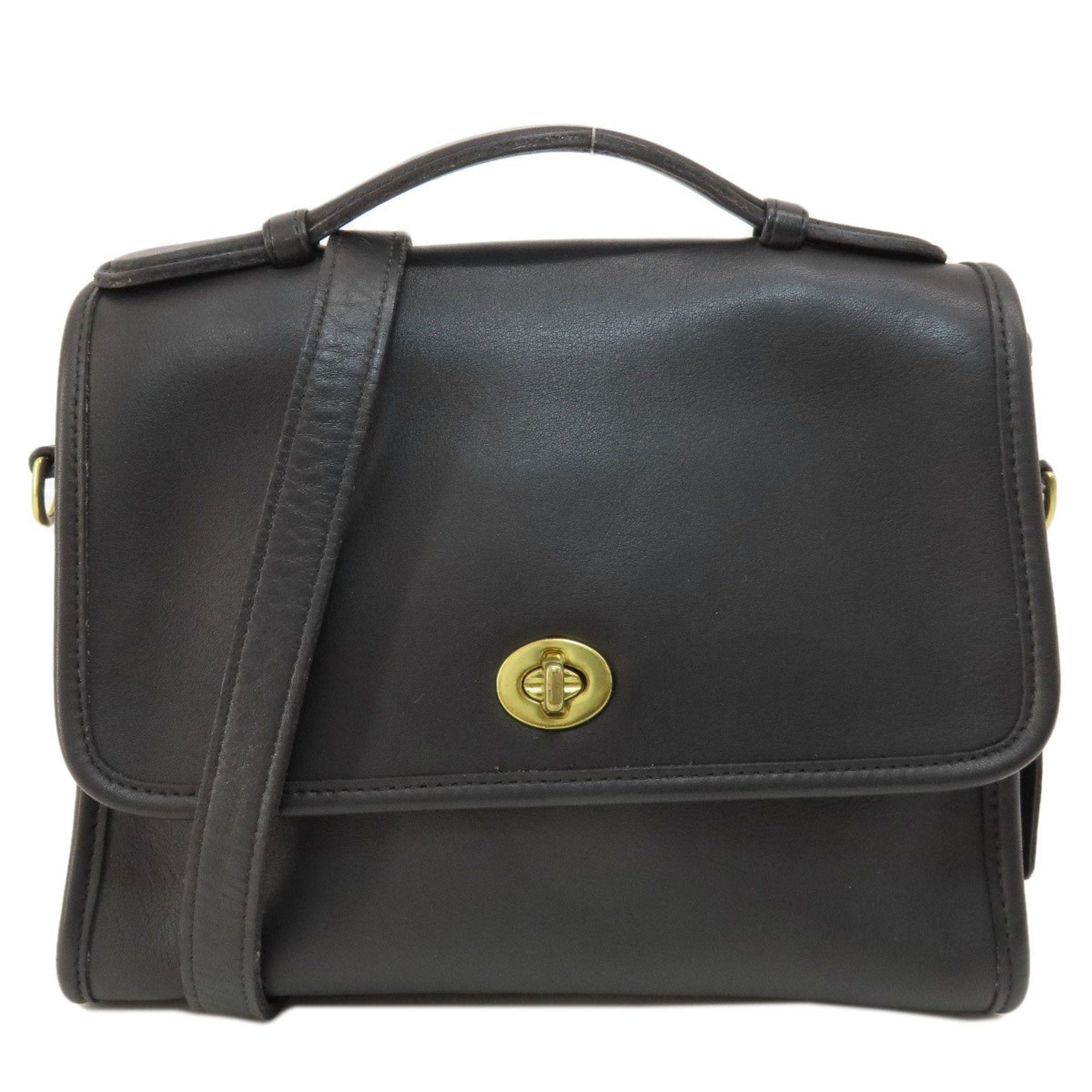 image of Coach 9870 Usa Made Glovetanned Leather Handbag Ladies in Black, Women's