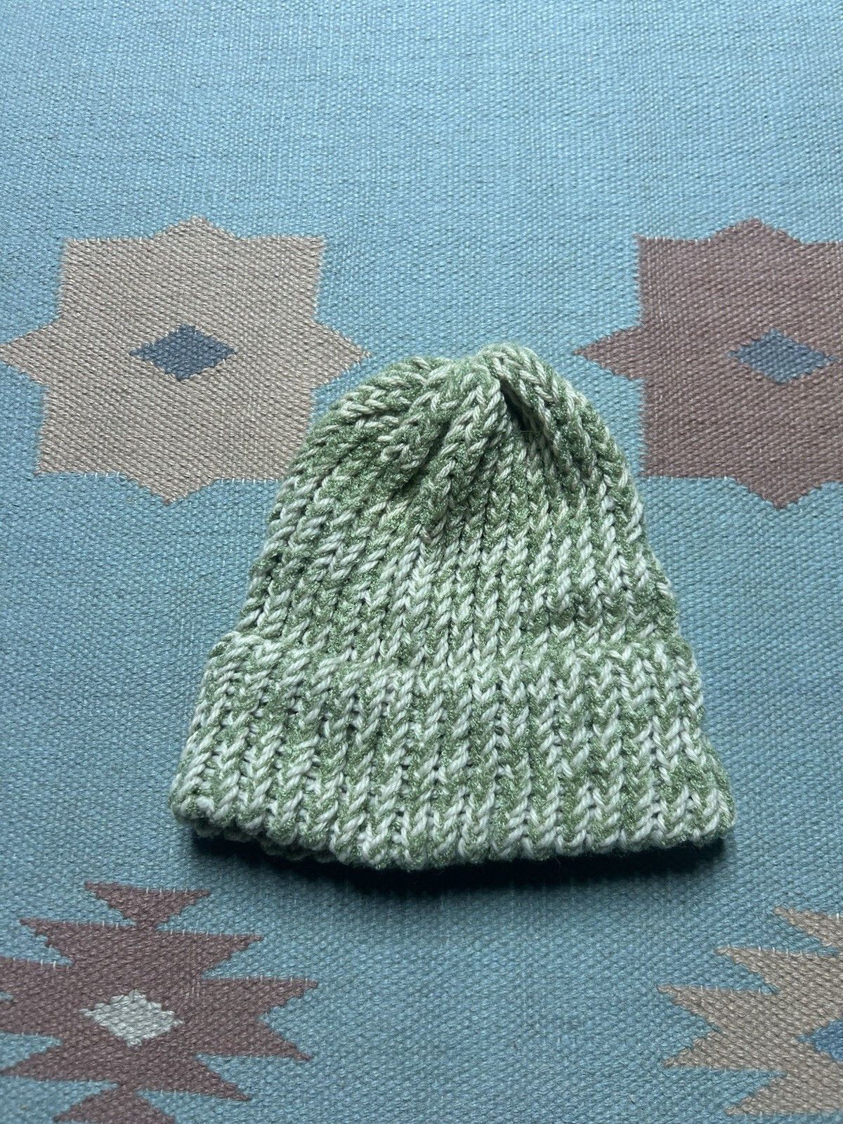 Vintage Hand knit crochet beanie skull cap winter hat light one size Size ONE SIZE - 3 Thumbnail