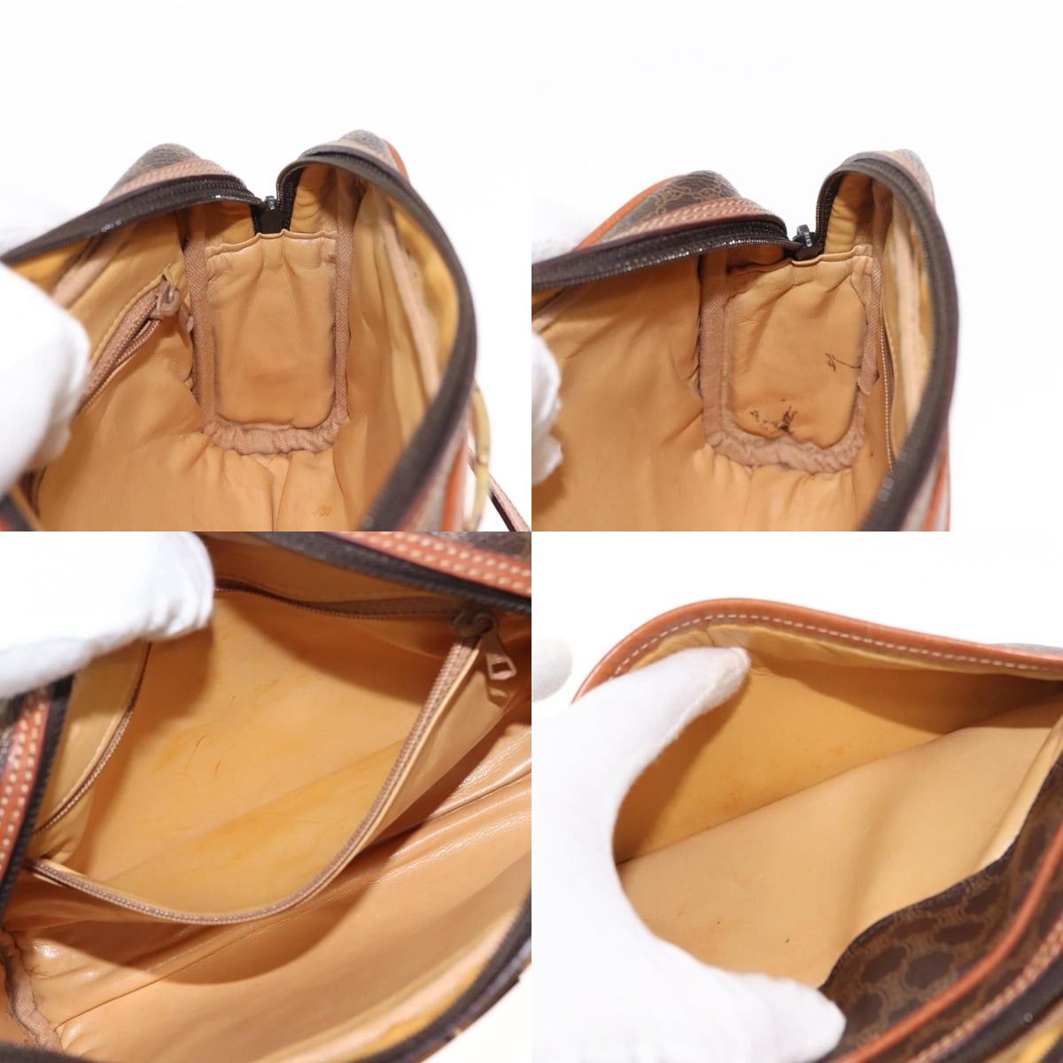 Celine CELINE Macadam Canvas Shoulder Bag Pvc Leather Brown Size ONE SIZE - 12 Thumbnail