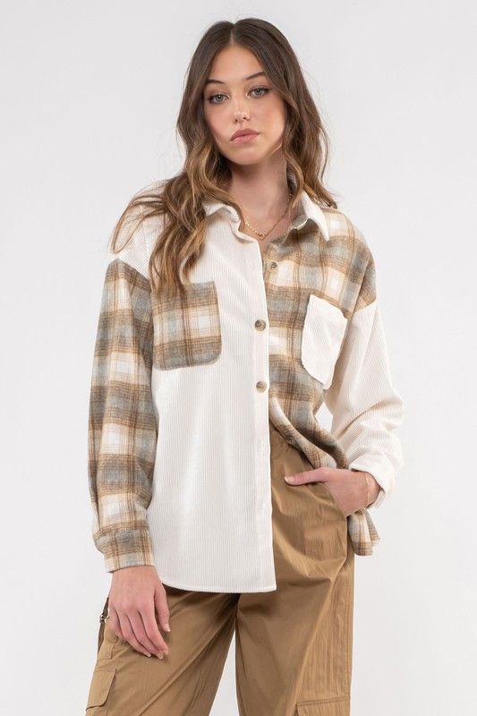 Other RESAMON Corduroy Plaid Button Up Size M / US 6-8 / IT 42-44 - 1 Thumbnail