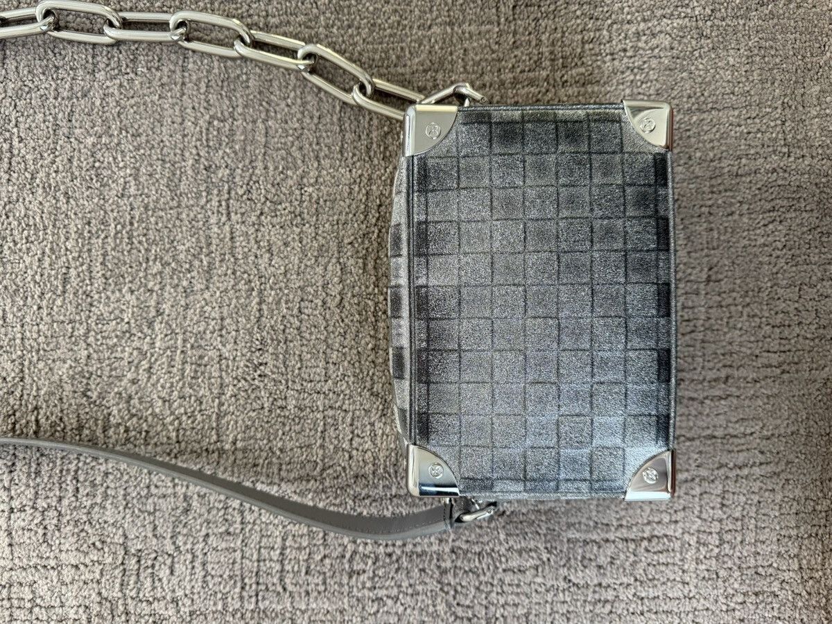 Louis Vuitton Soft Trunk Shoulder Bag Mini Silver Canvas Damier Size ONE SIZE - 4 Thumbnail