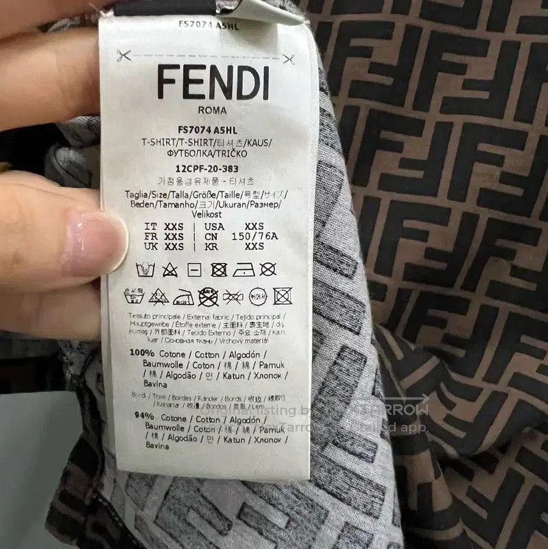 Fendi Fendi Summer Brown Cotton Logo T-Shirt . Size XXS / US 00 / IT 34 - 4 Thumbnail