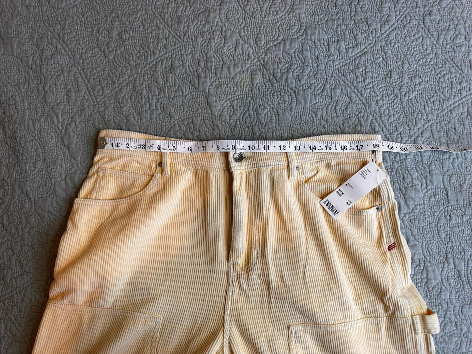 Bdg Urban Outfitters BDG Beige Corduroy Carpenter Pants 36W Size US 36 / EU 52 - 5 Thumbnail