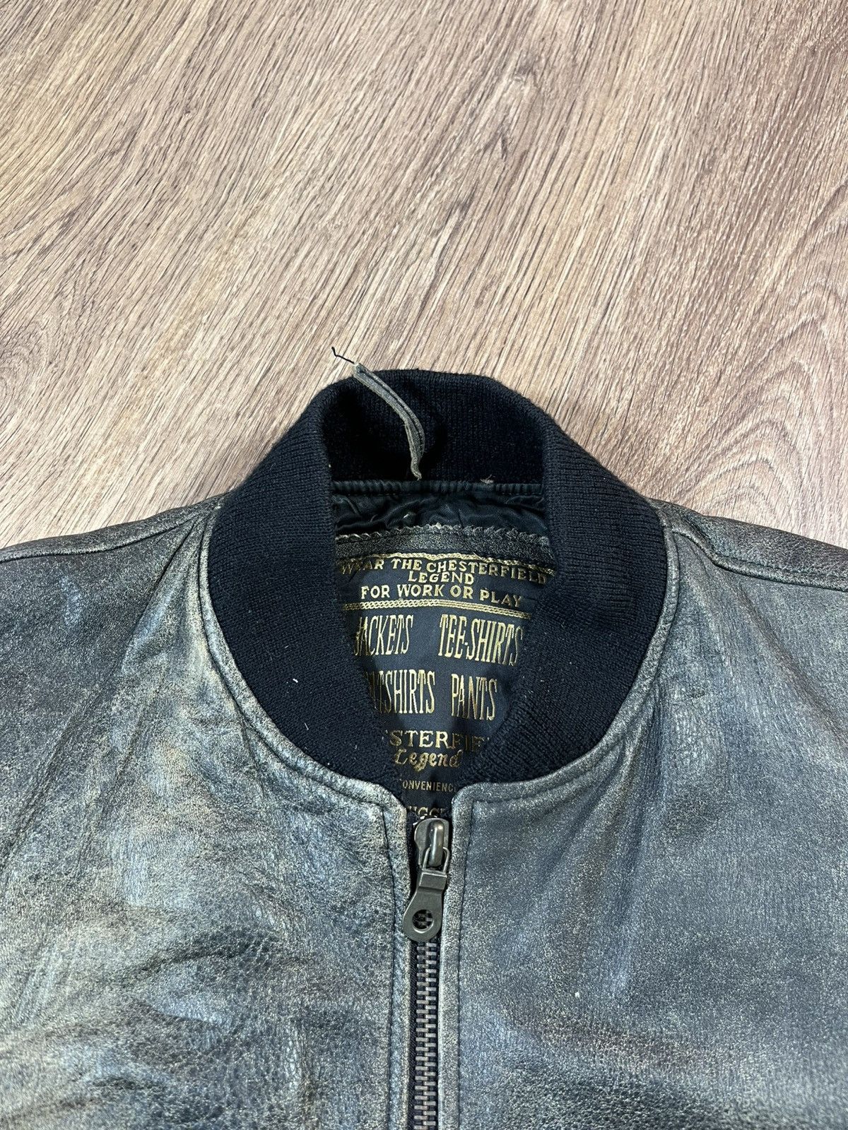Leather Vintage Chesterfield Leather Jacket she is alone Size US L / EU 52-54 / 3 - 8 Thumbnail