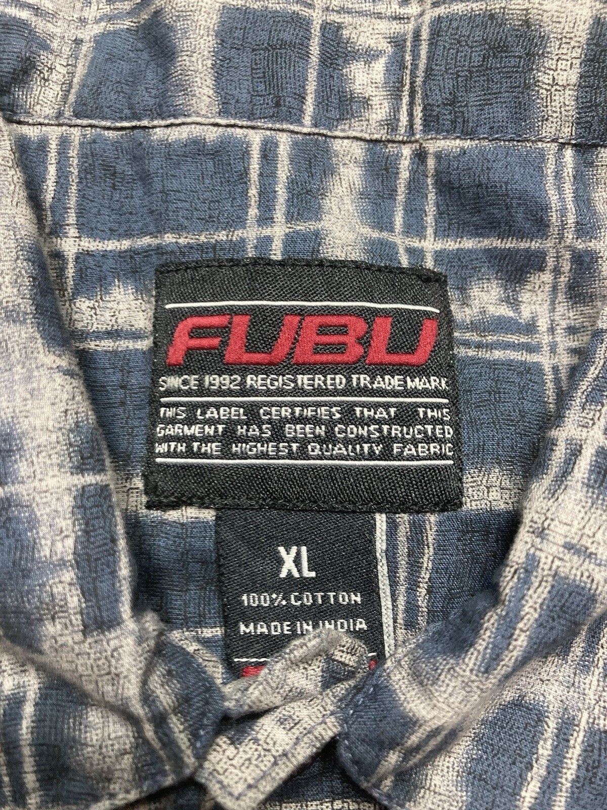 Fubu × Vintage y2k button shirt Fubu short sleeve shadow hip hop baggy XL Size US XL / EU 56 / 4 - 5 Thumbnail