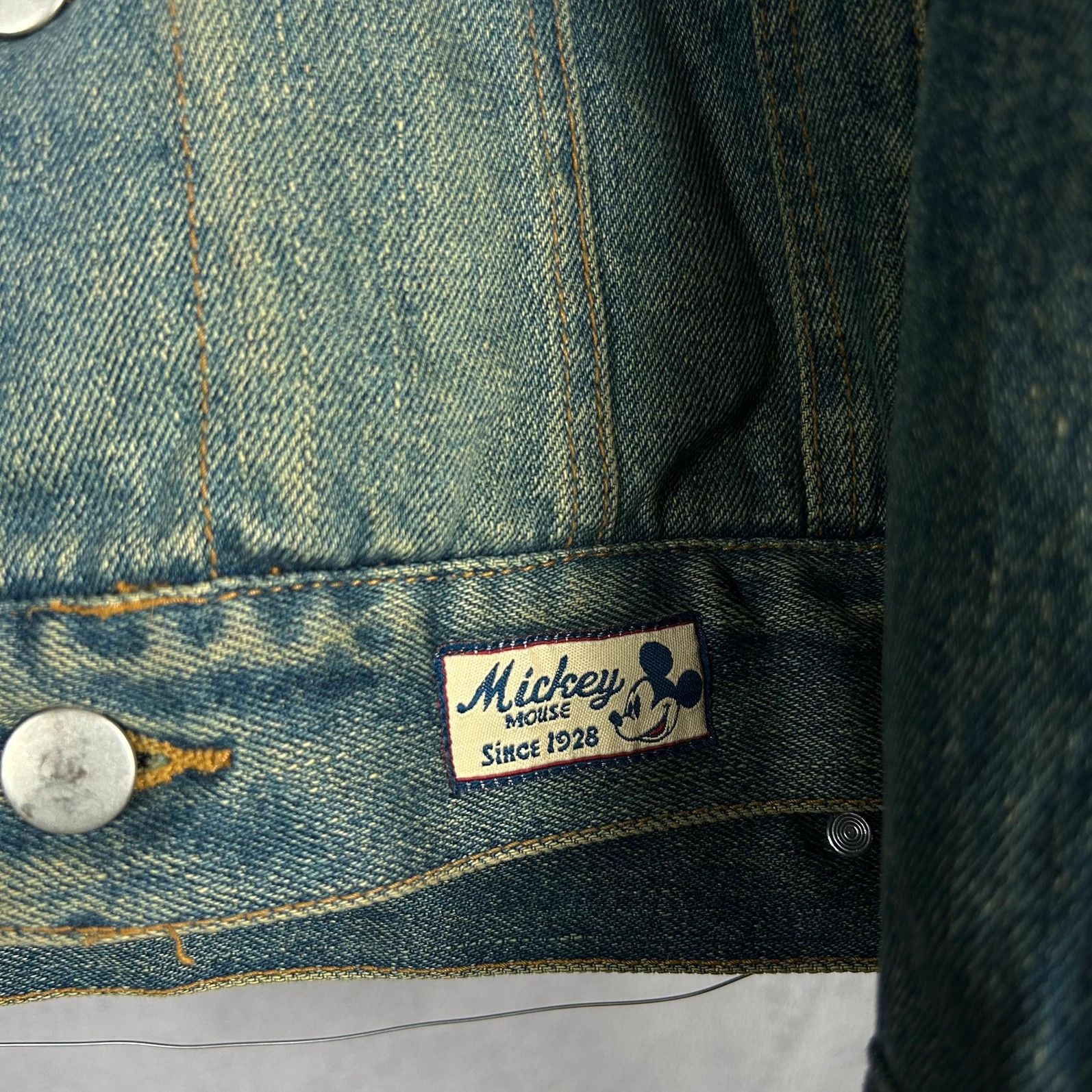 Disney Disney Jacket denim Sherpa duży Mickey big logo print Size US S / EU 44-46 / 1 - 7 Thumbnail