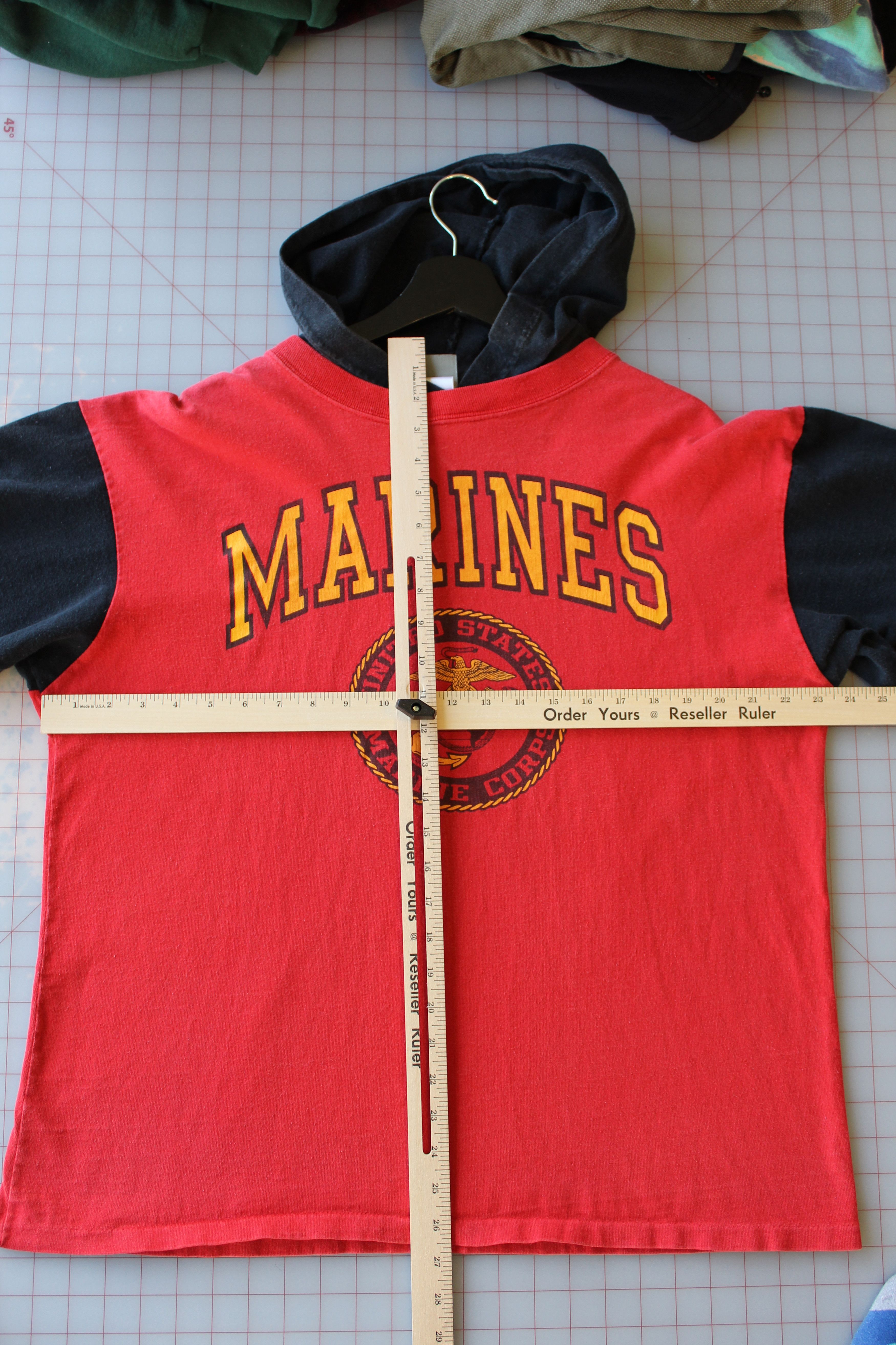 Other Vintage USMC Hooded 2 Tone T-Shirt Size US L / EU 52-54 / 3 - 5 Thumbnail