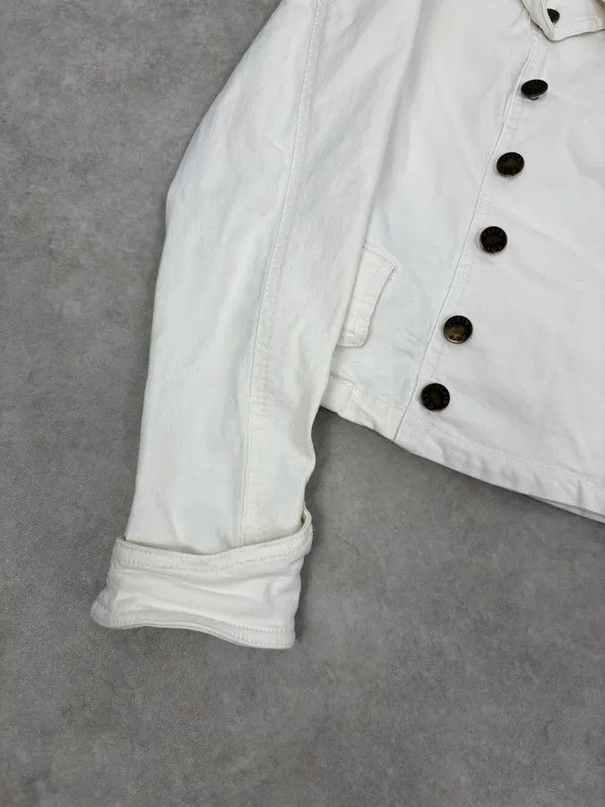 Vintage 2000s Plein Sud White Double-Breasted Officer Jacket Size S / US 4 / IT 40 - 8 Thumbnail