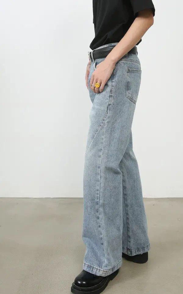 VIBE Flared Baggy Denim Jeans Size US 33 - 4 Thumbnail