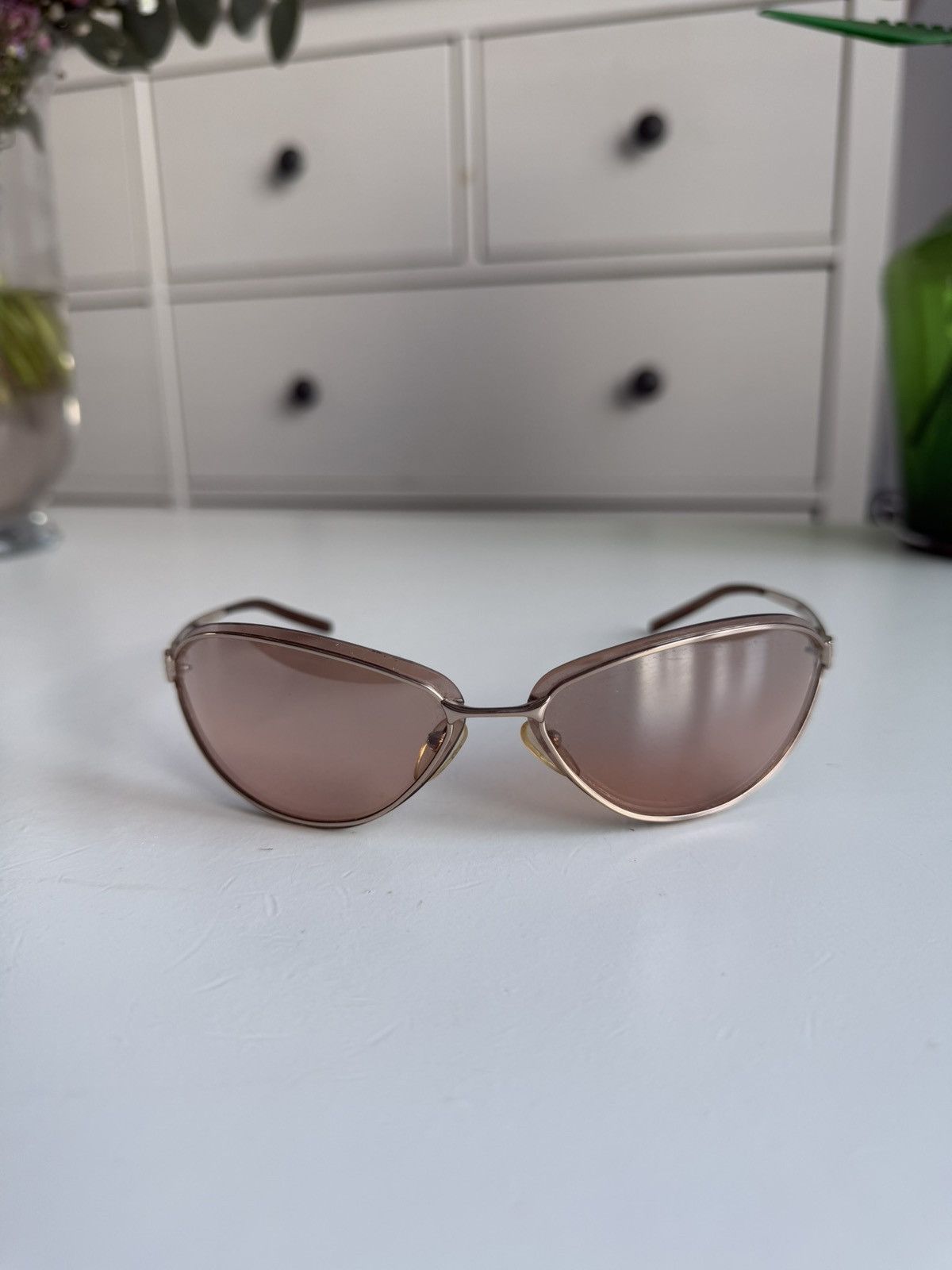 Fendi × Vintage Vintage y2k Fendi rose gold rimless sunglasses avantgarde Size ONE SIZE - 2 Thumbnail