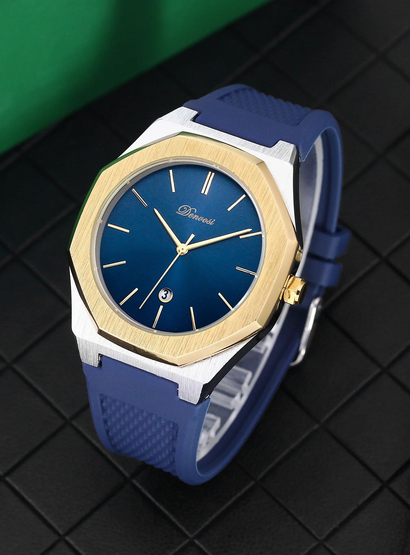 Luxury Y2K Style Quartz Watch Retro Sports in Blue, Men's