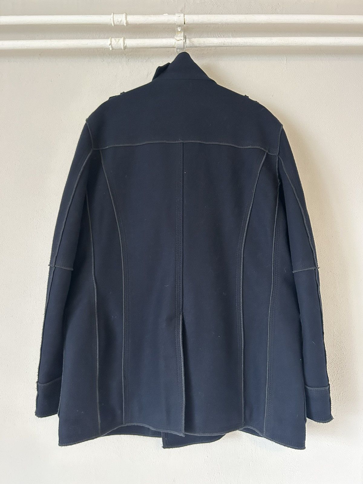 Dolce & Gabbana Navy Wool Military Coat, Size 54, Double-Breasted Size US L / EU 52-54 / 3 - 2 Thumbnail